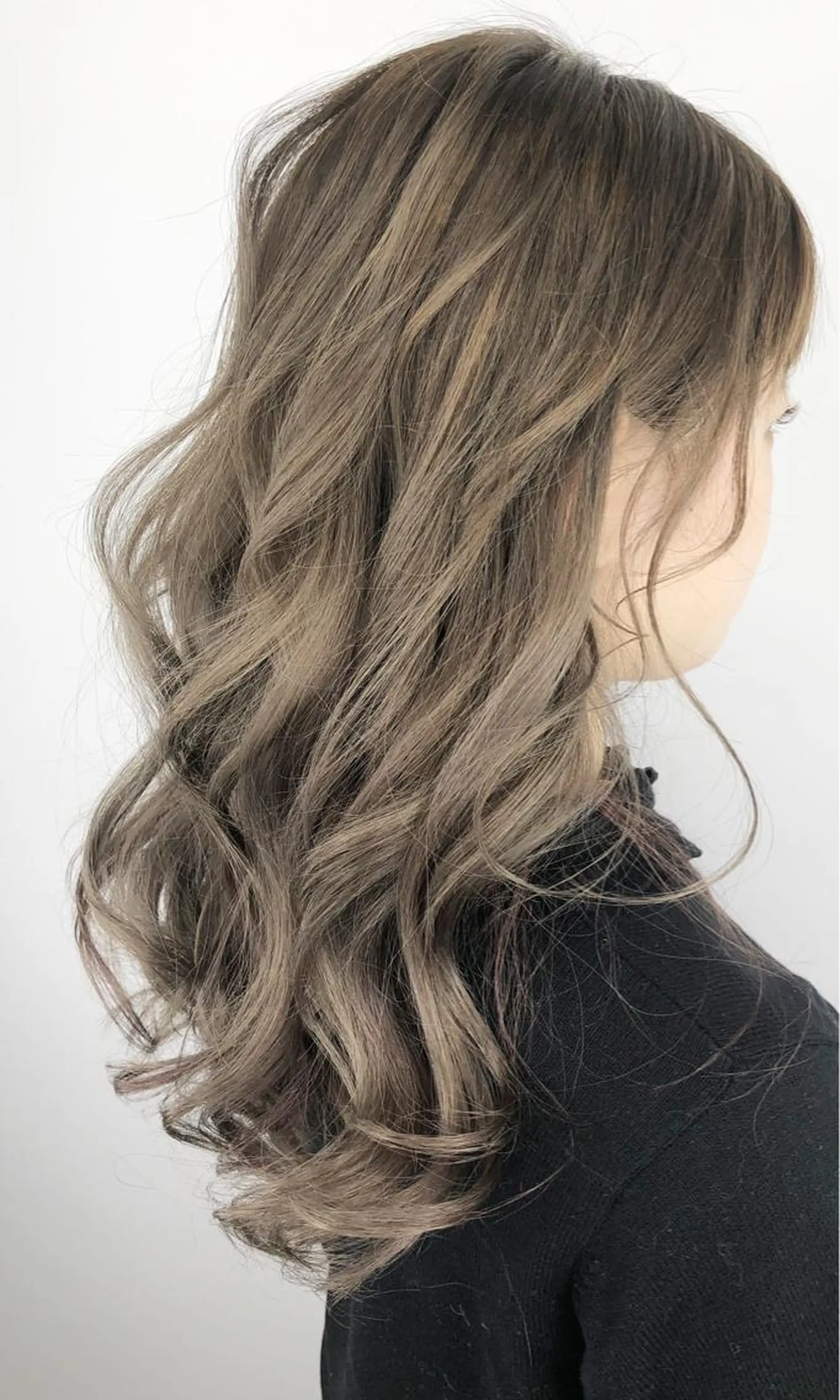 ミディアム ヘアカラー トリートメント haretoki 髪質改善サロンのヘアスタイル