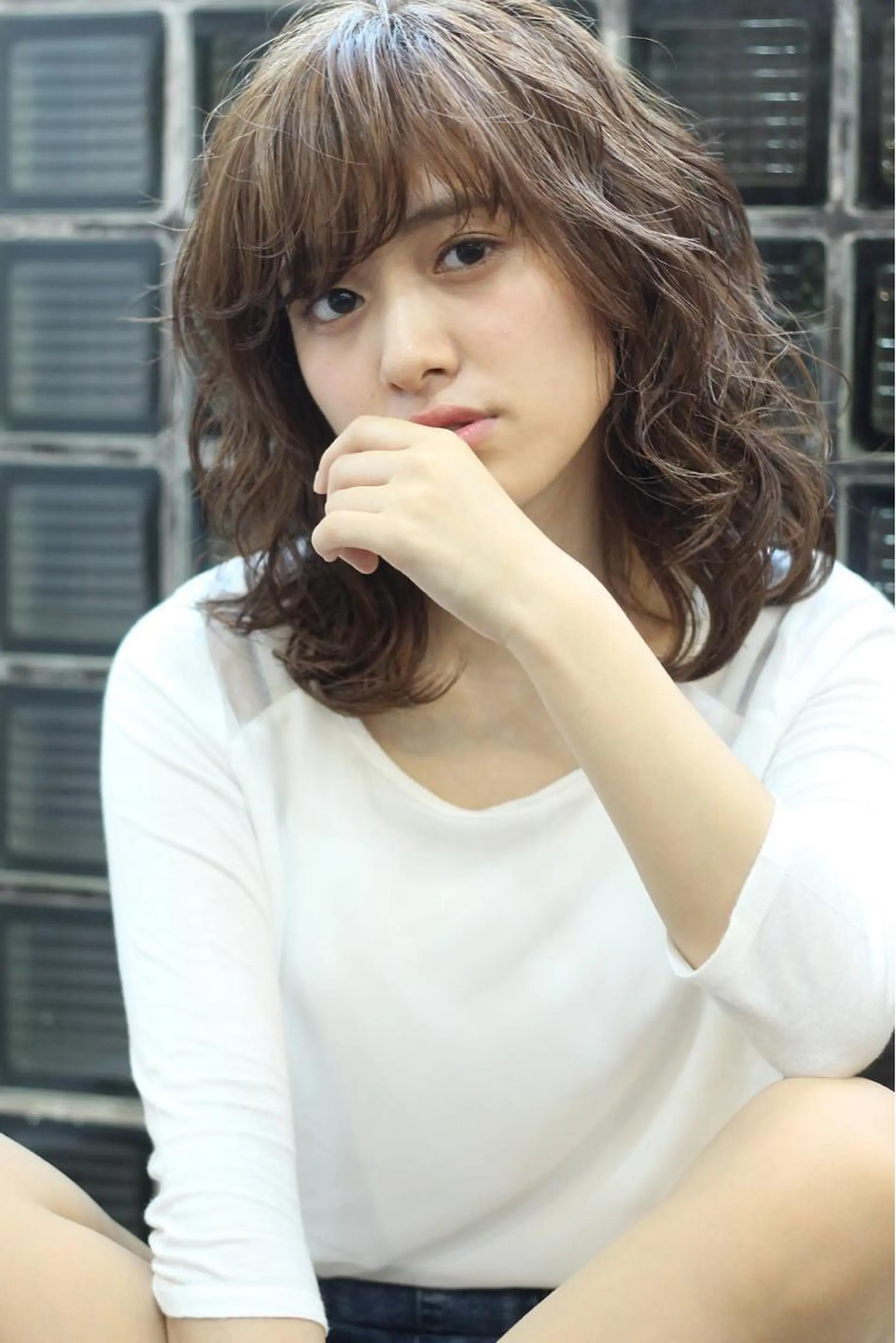 ミディアム カラー アッシュ ベージュカラー グラデーションカラー ハイライトカラー イルミナカラー ☆est hair☆ 新宿ナプラスタジオのヘアスタイル