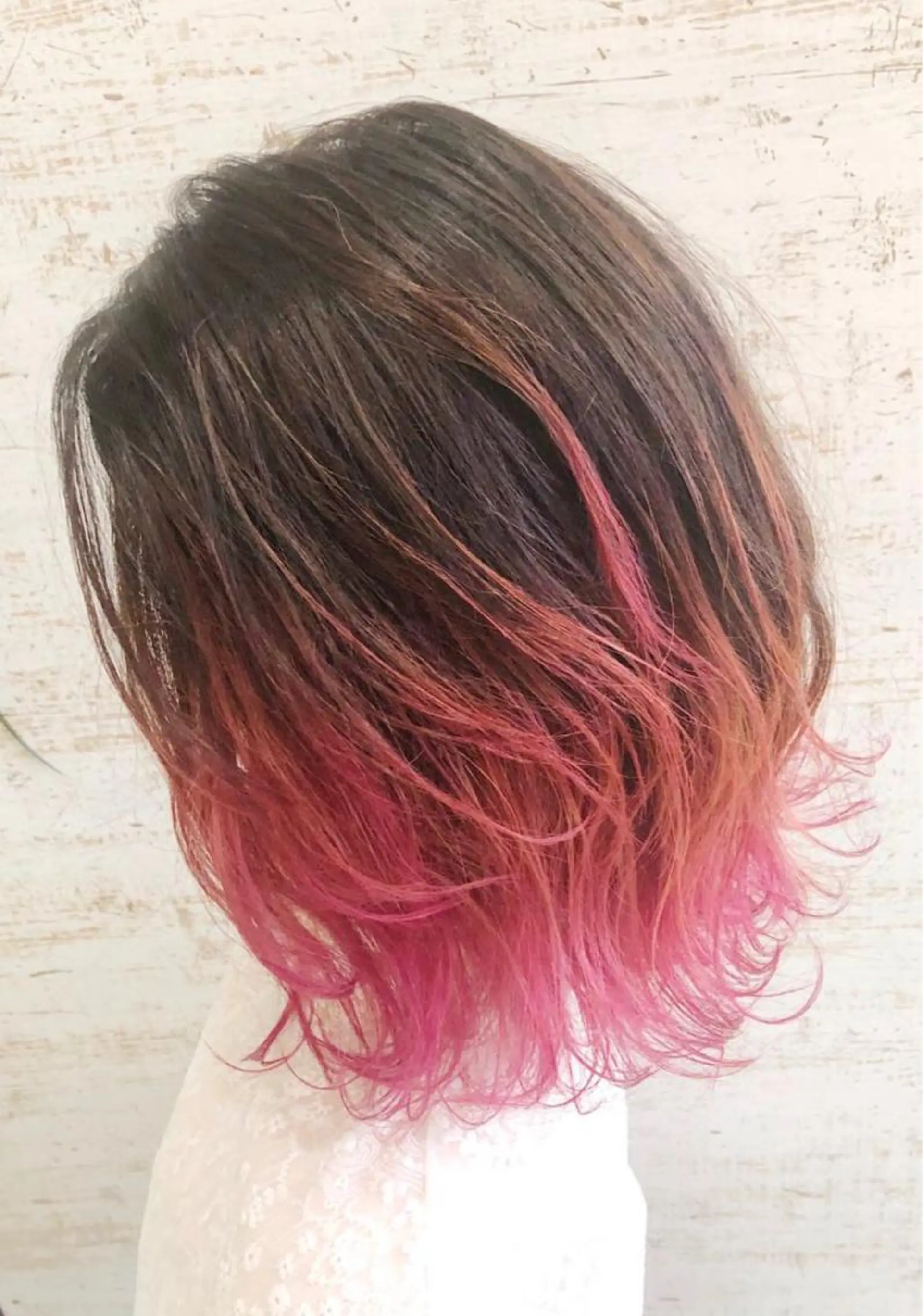 ミディアム カラー デザインカラー ケアブリーチ /髪質 改善/古橋圭史郎のヘアスタイル