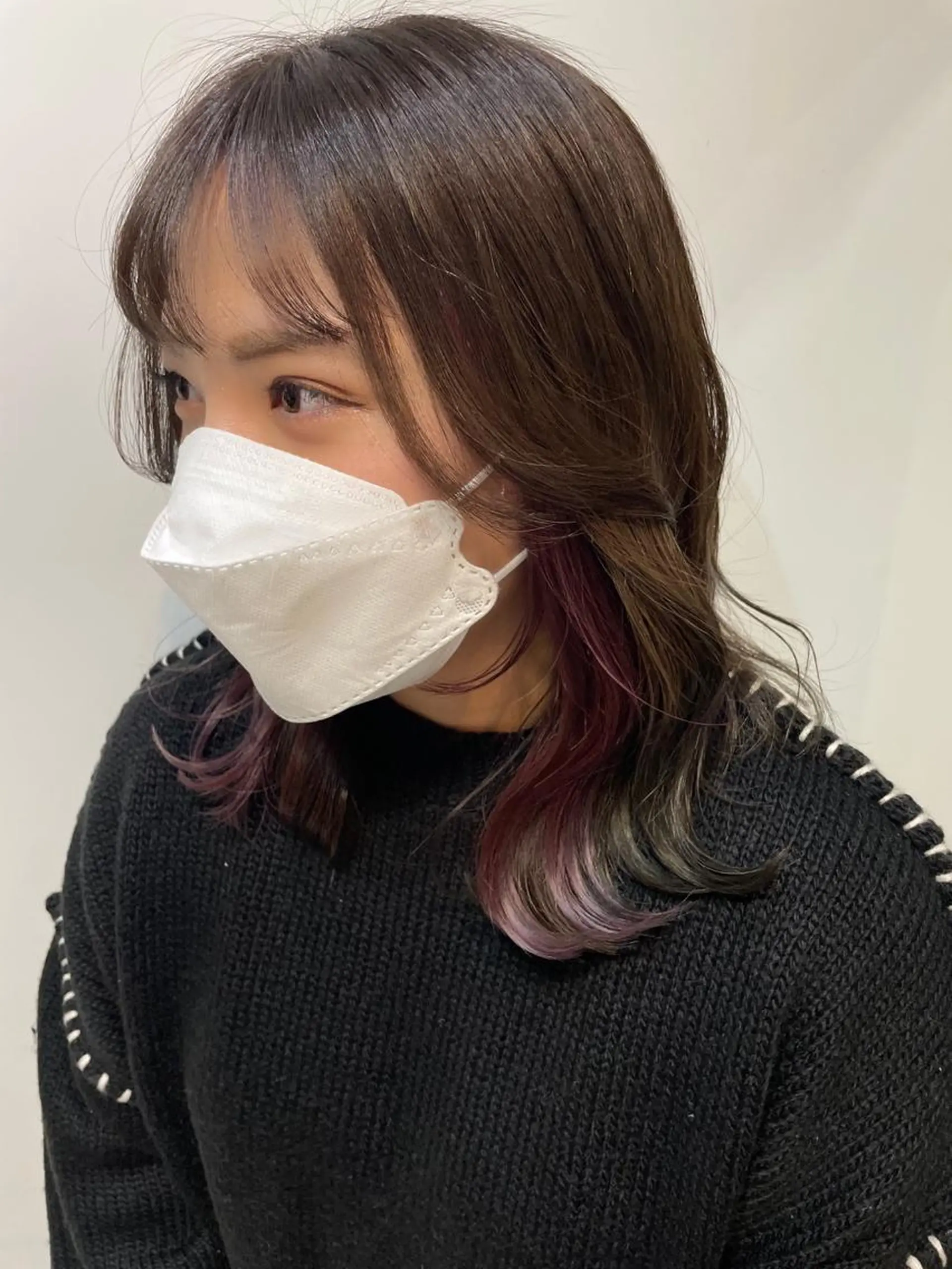 ミディアム カラー イヤリングカラー 女性リピ90%🍨 🩷佐藤みずきのヘアスタイル