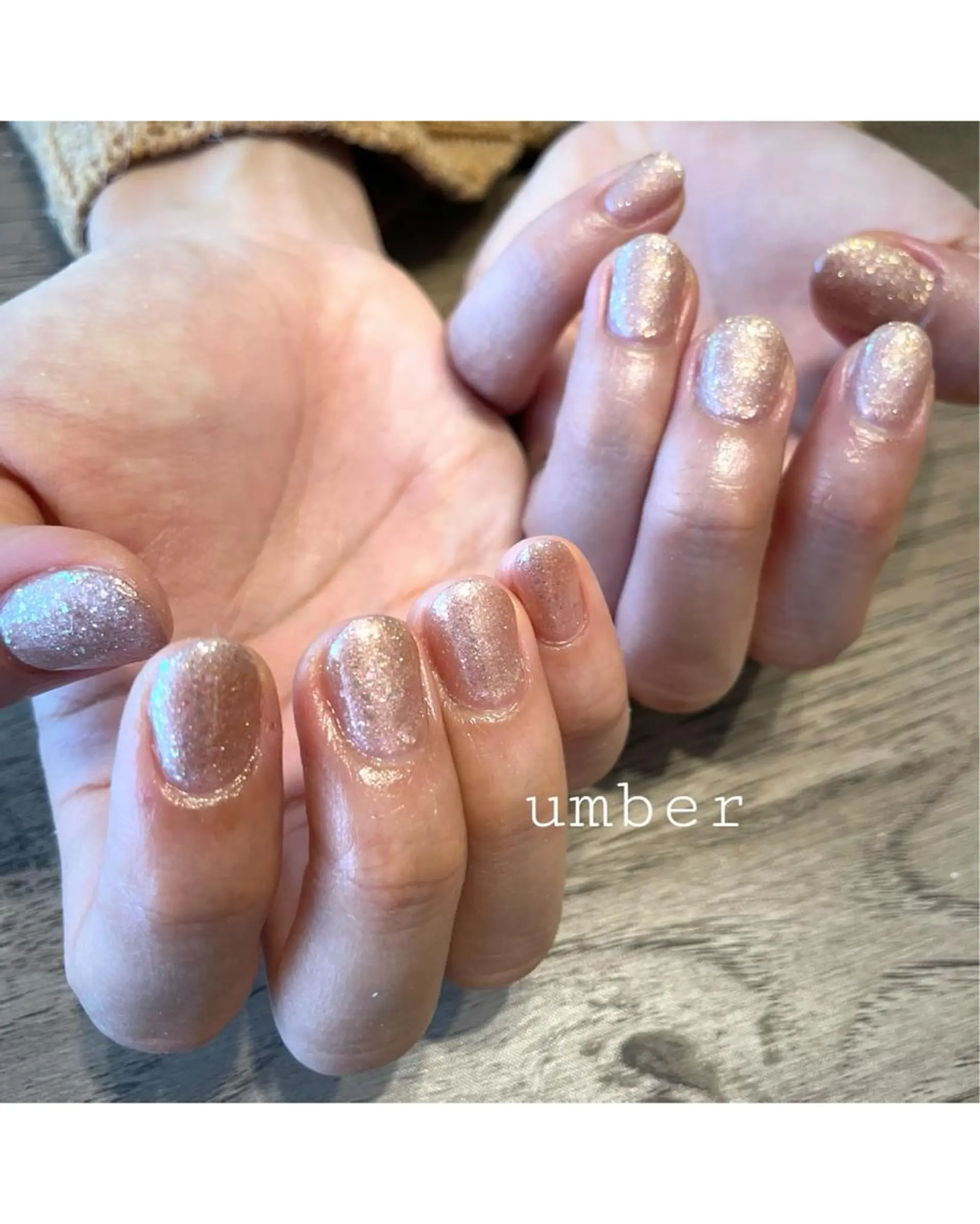 ネイル クリアネイル フットネイル フレンチネイル ラメ(グリッター) マグネットネイル ハンドネイル umber 三茶1分のネイルデザイン