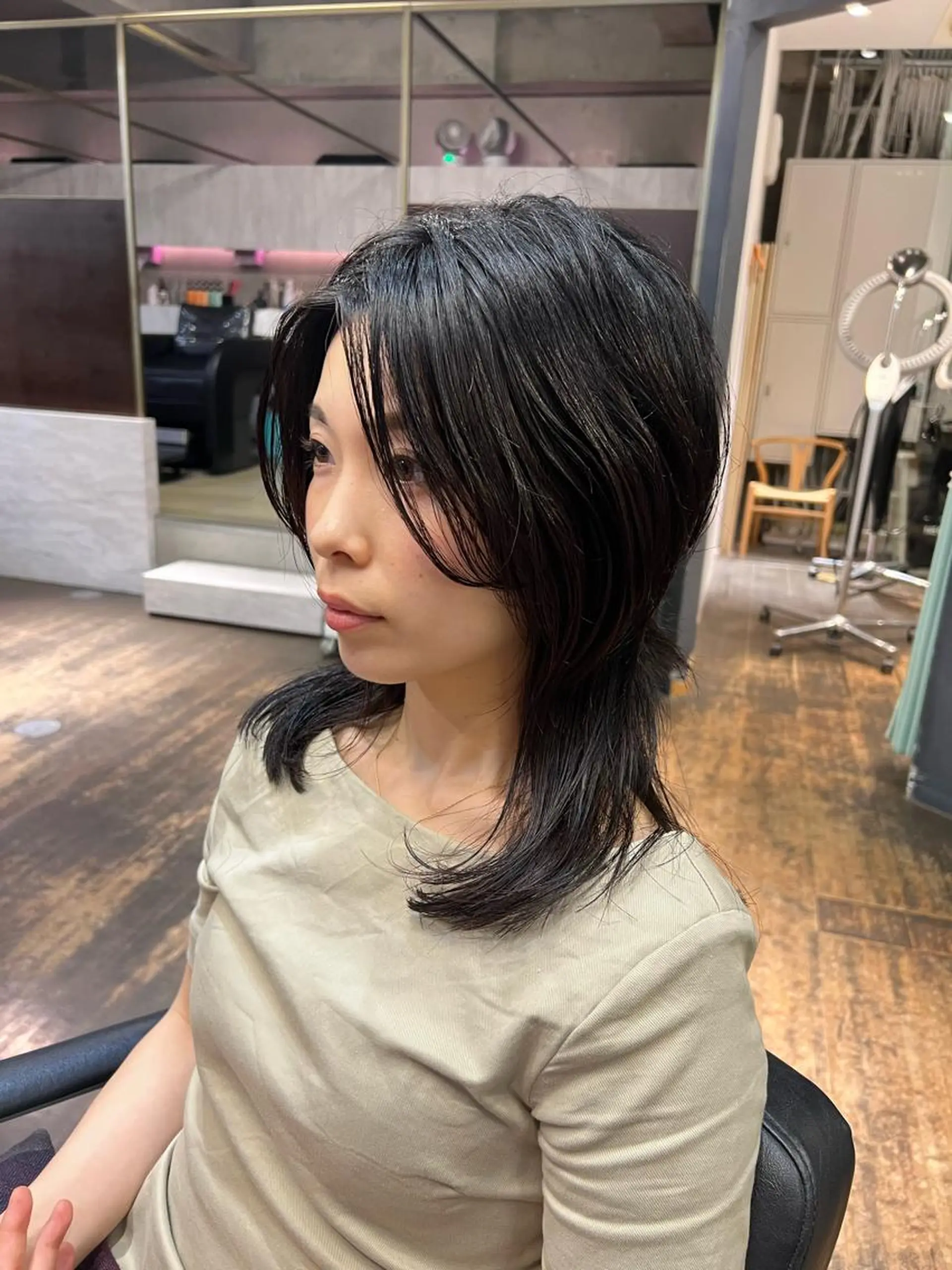 セミロング パーマ 韓国風ヘア パーマ ROBBY所属・松井美樹/似合わせ ガーリー・韓国のヘアスタイル