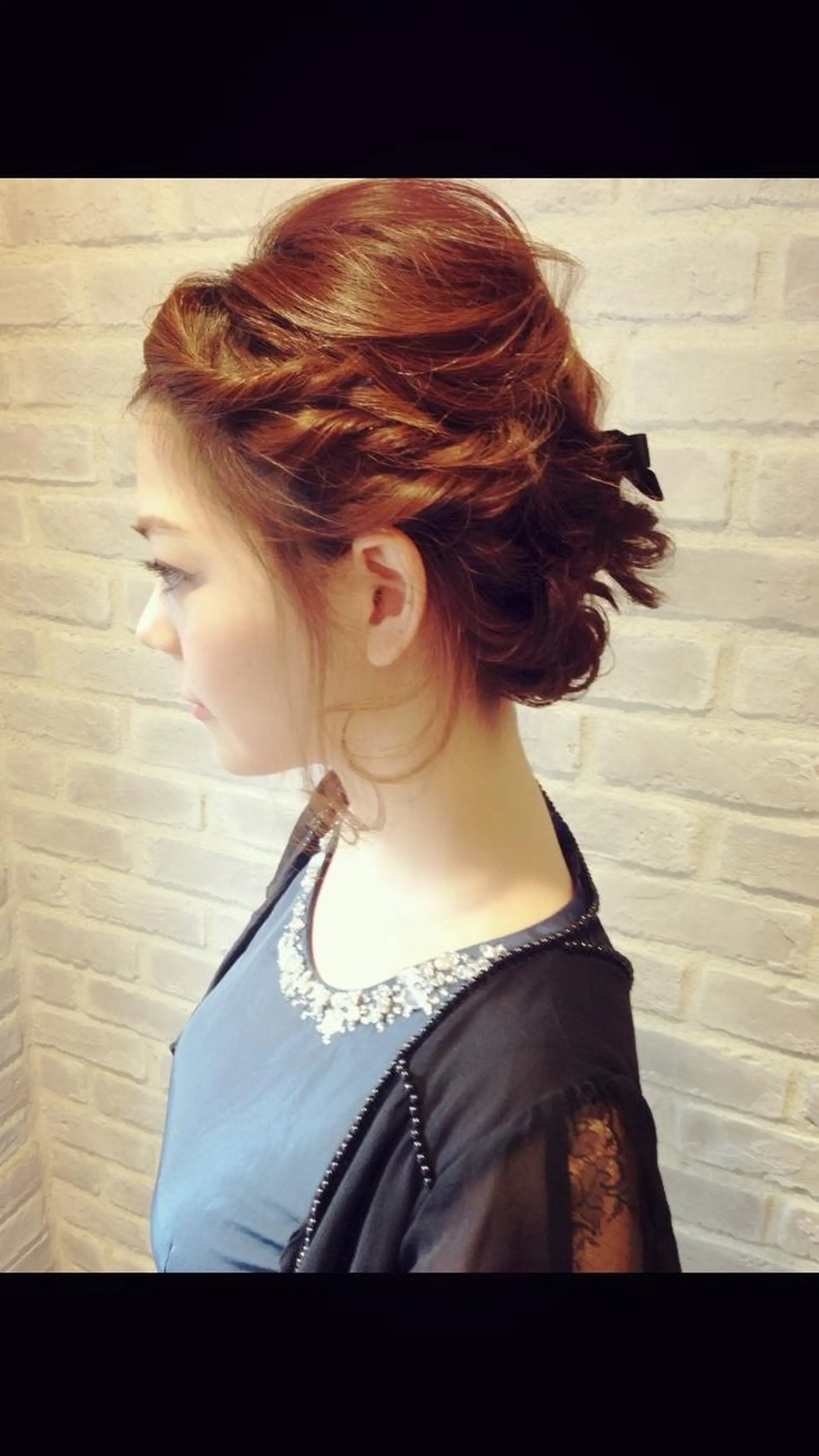 ミディアム セミロング カラー ヘアアレンジ 結婚式・ブライダル la fith所属・rico_by ヘアとアイブロウのヘアスタイル