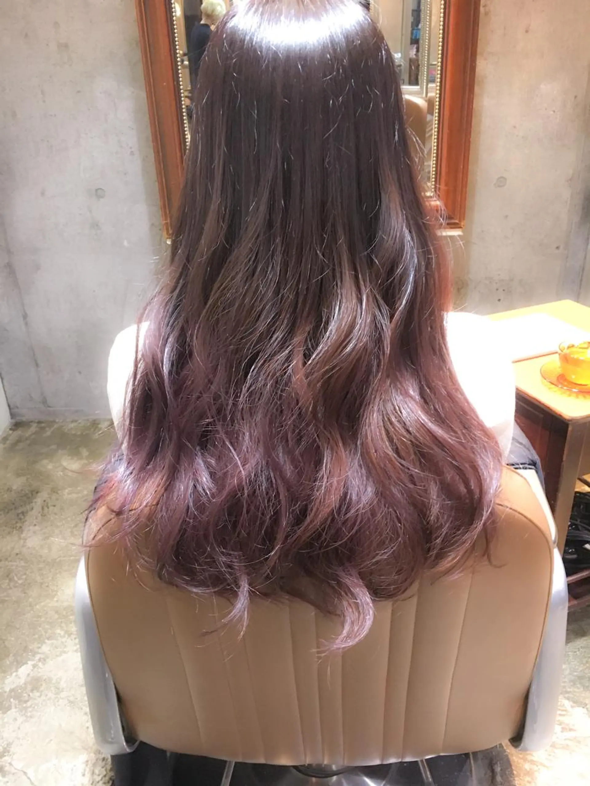 ロング カラー グラデーションカラー ラベンダーカラー ピンクカラー ピンクラベンダー 北條 優輝のヘアスタイル