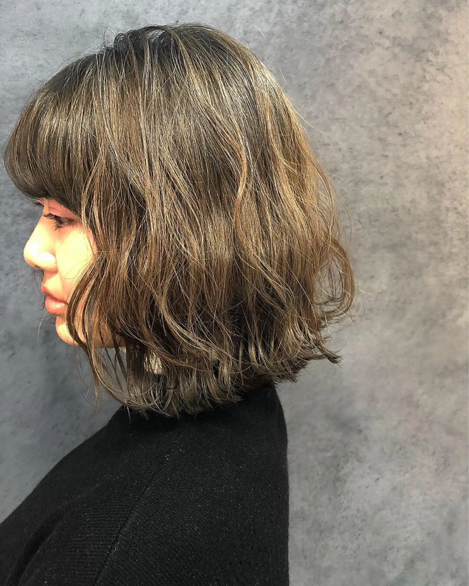 セミロング カラー ヘアアレンジ メンズ キッズ ネイル マツエク・マツパ GO TODAY SHAiRE SALON所属・透明感カラー🤎 ゆりのヘアスタイル