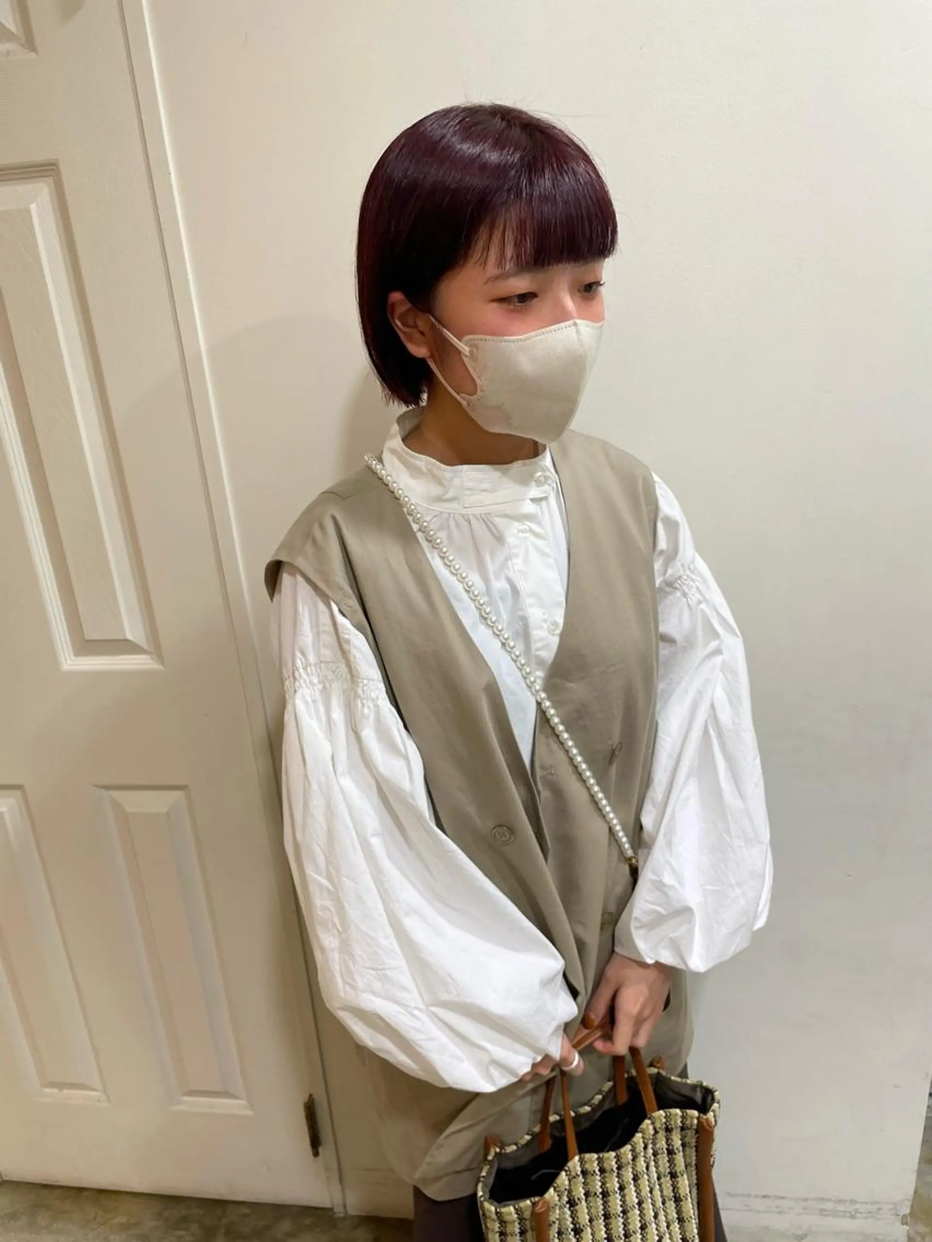 ショート カラー レッドカラー カット ヘアカラー トリートメント MIOベージュカラー 柔らかいカラーのヘアスタイル