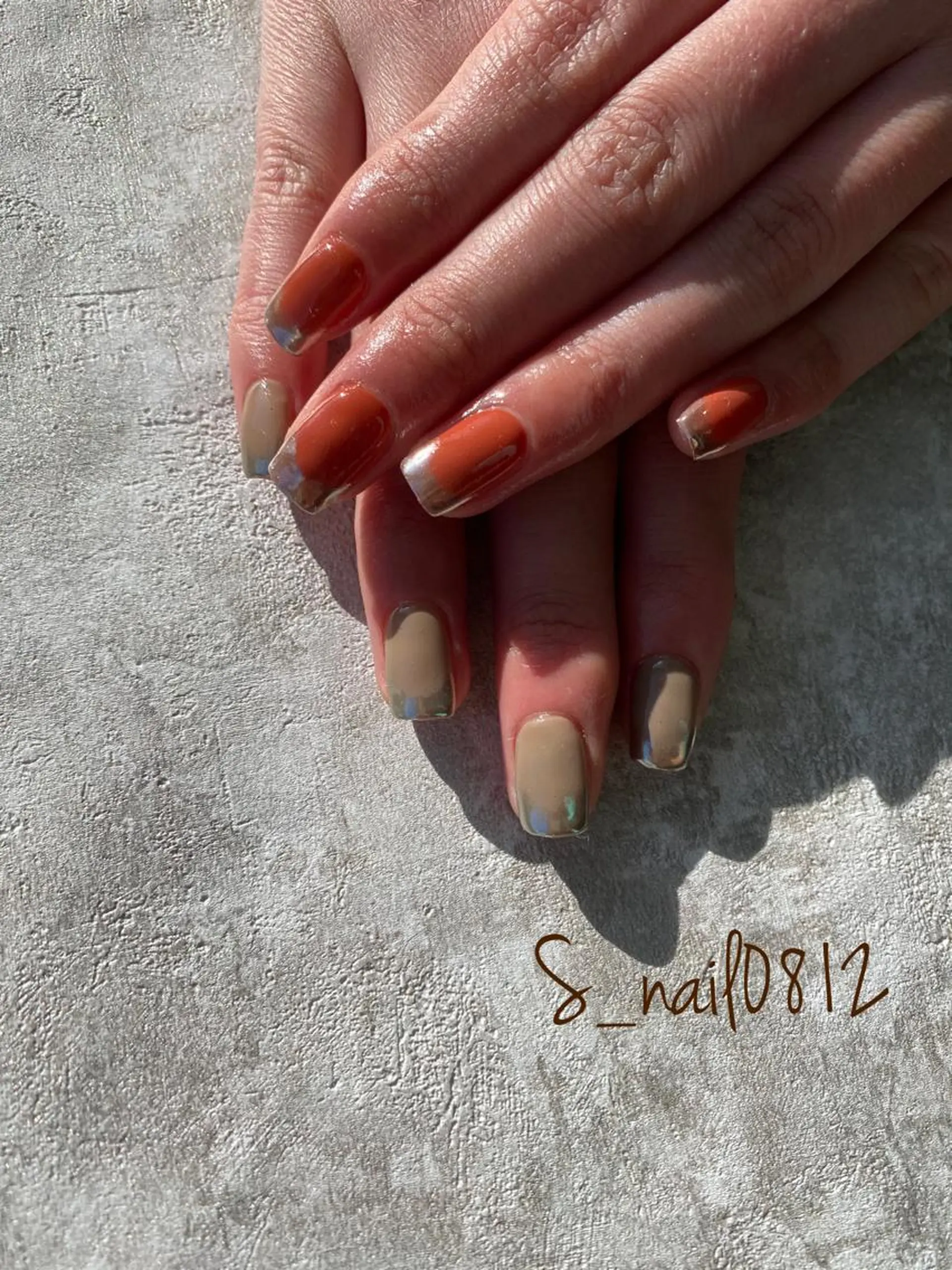 ネイル グラデーション ミラーネイル ハンドネイル 菅原 さおりのネイルデザイン