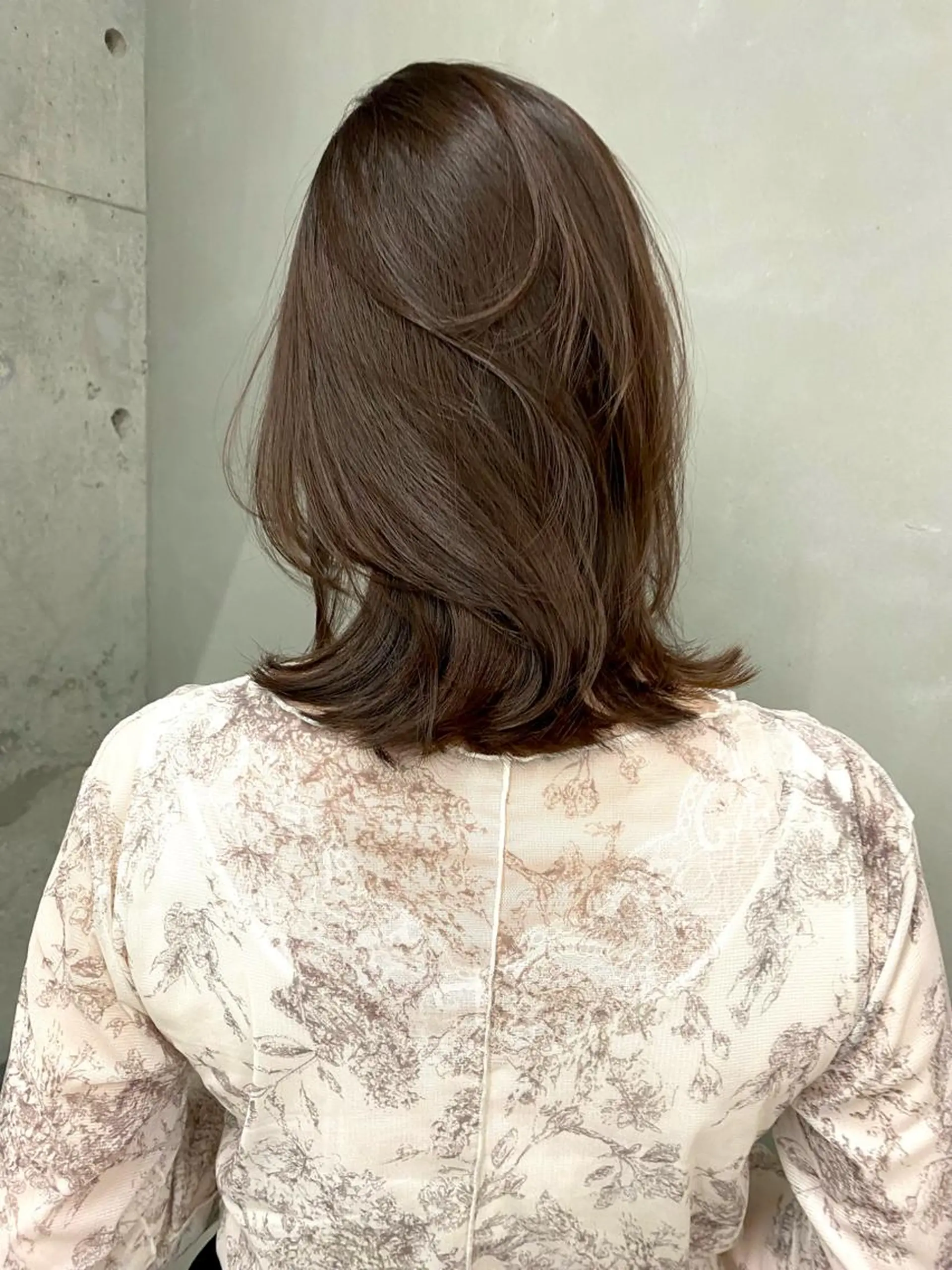 ミディアム カラー カット ヘアカラー トリートメント レイヤー/柔色 カラー/SAkiのヘアスタイル