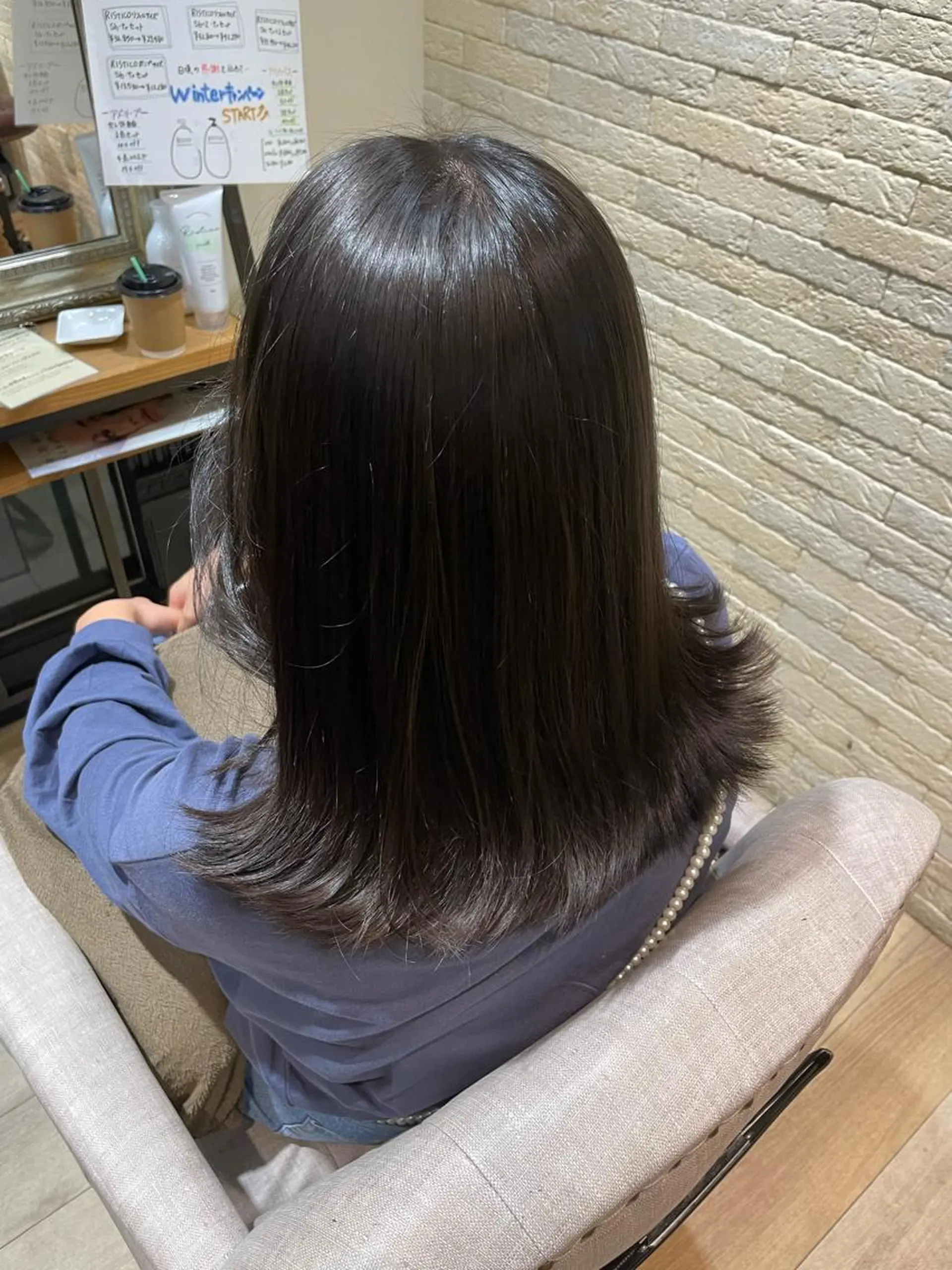 ミディアム カラー SINCE【シンス】所属・Hika.ハイトーン 髪質改善🩵ᩚ🫧のヘアスタイル