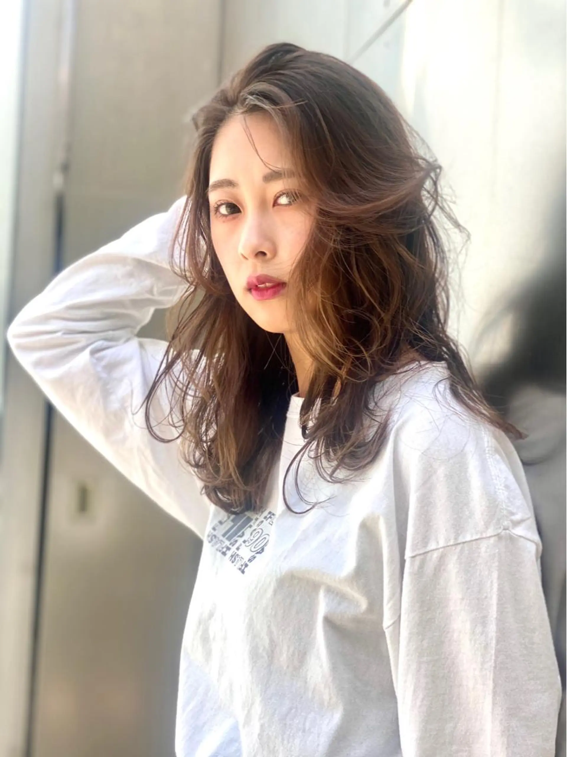 セミロング カラー パーマ ヘアアレンジ カット ヘアカラー トリートメント olga所属・松尾謙佑【ハイライト LEDエクステ】のヘアスタイル