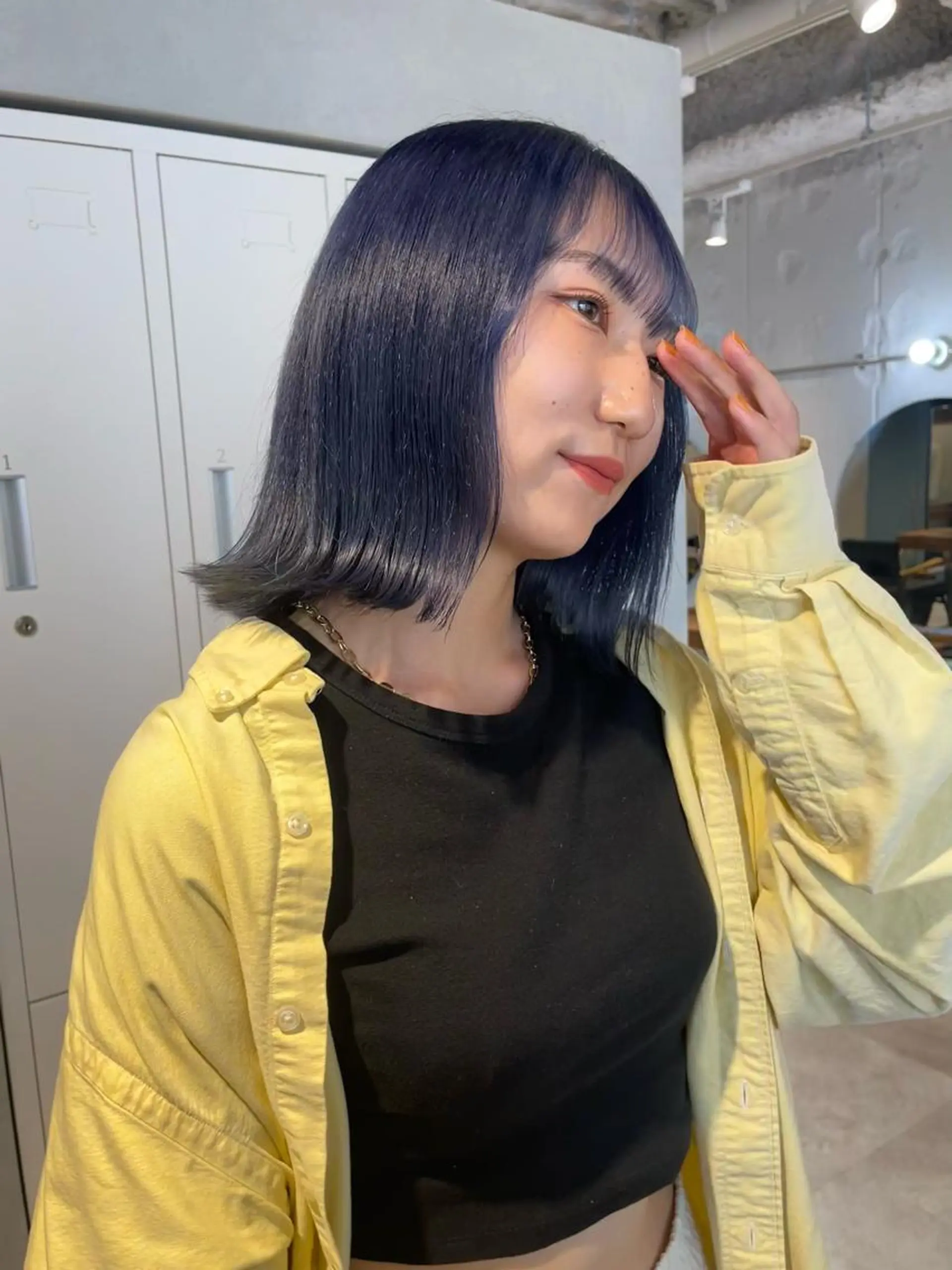 ミディアム カラー ヘアカラー トリートメント 店長　MANAMI ／ブリーチ／骨格ボブのヘアスタイル