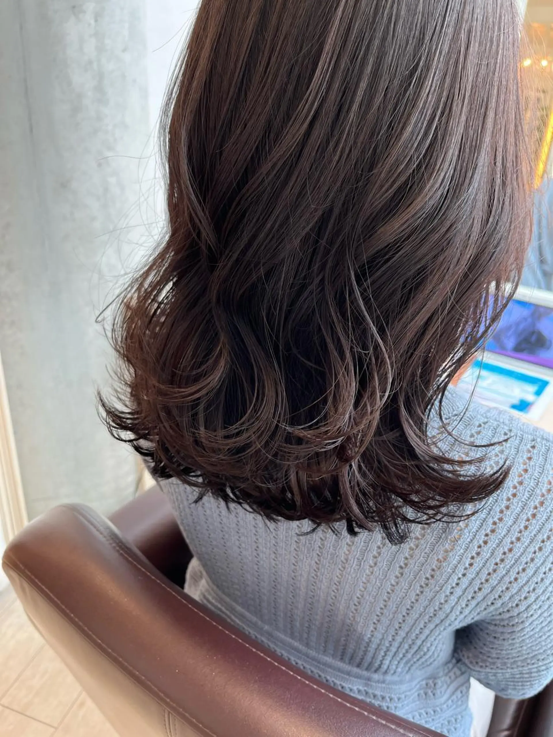セミロング カラー レイヤーカット カット ヘアカラー トリートメント サソウ ユリエ🥥のヘアスタイル