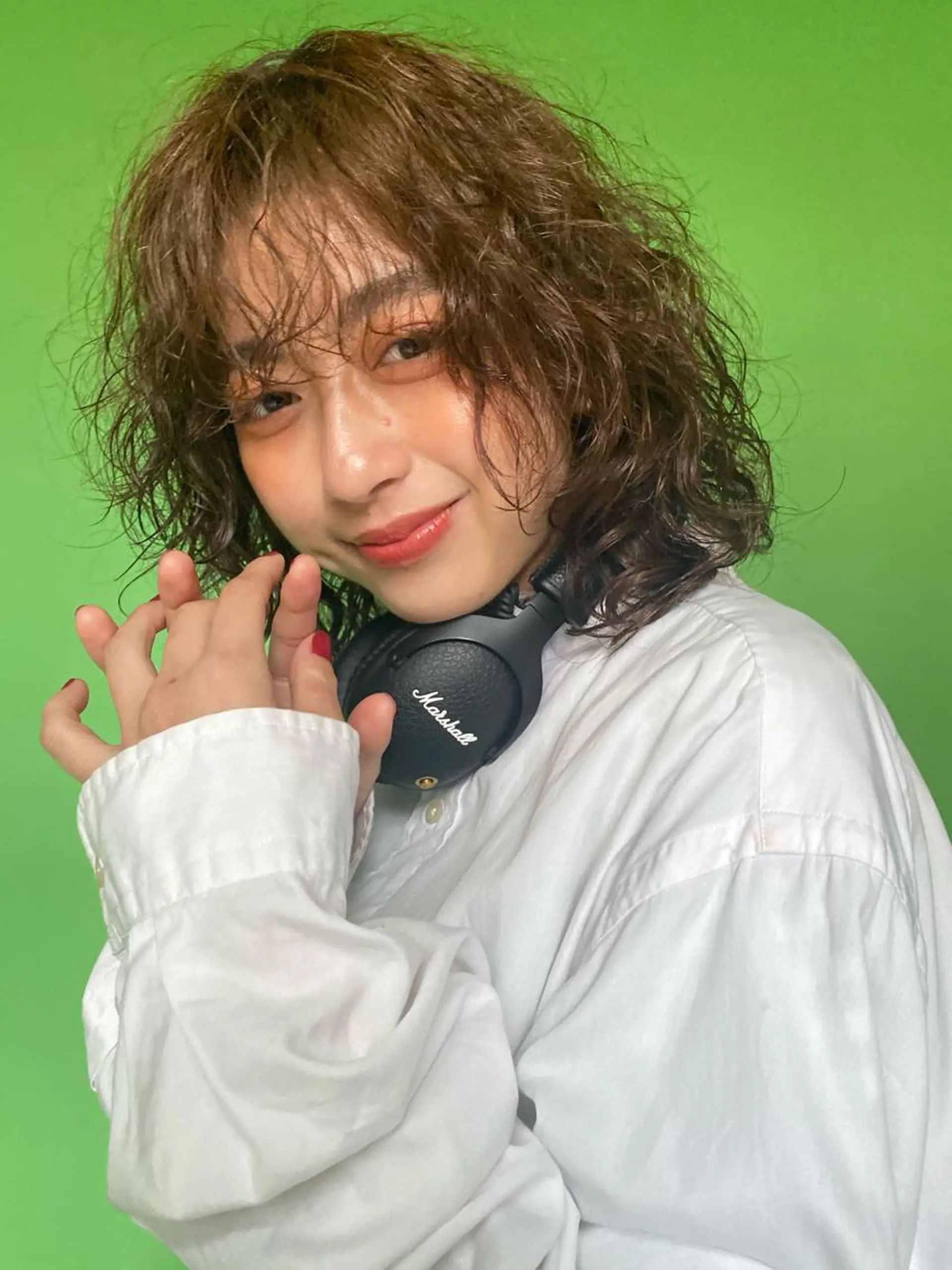 ミディアム カラー パーマ ミディアムパーマ ヘアカラー パーマ パーマ指名No1 /namiのヘアスタイル