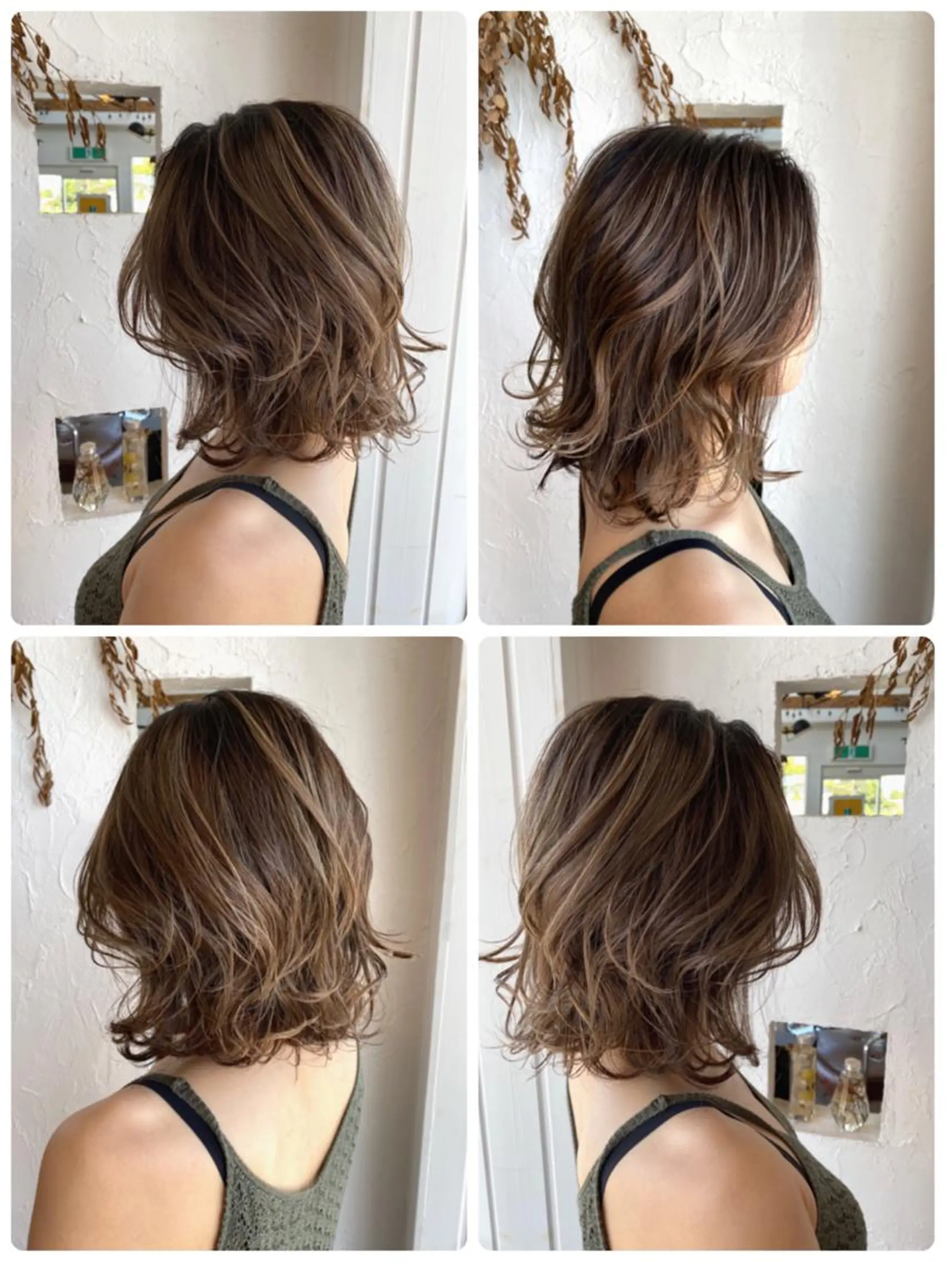 ミディアム カラー パーマ ヘアアレンジ メンズ キッズ ヘアカラー 美容室 ソンリエのヘアスタイル