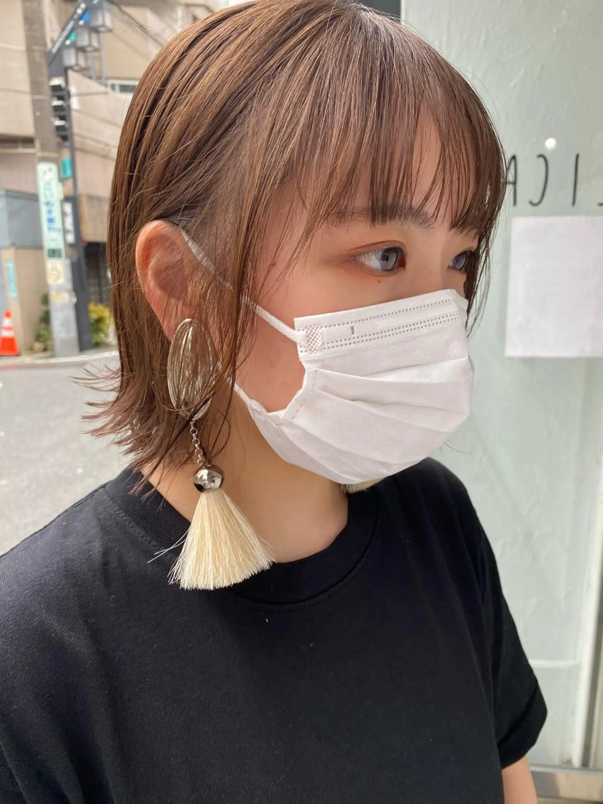 ショート カット ヘアカラー 森貴裕/ベージュ/ パーマ/オリーブのヘアスタイル