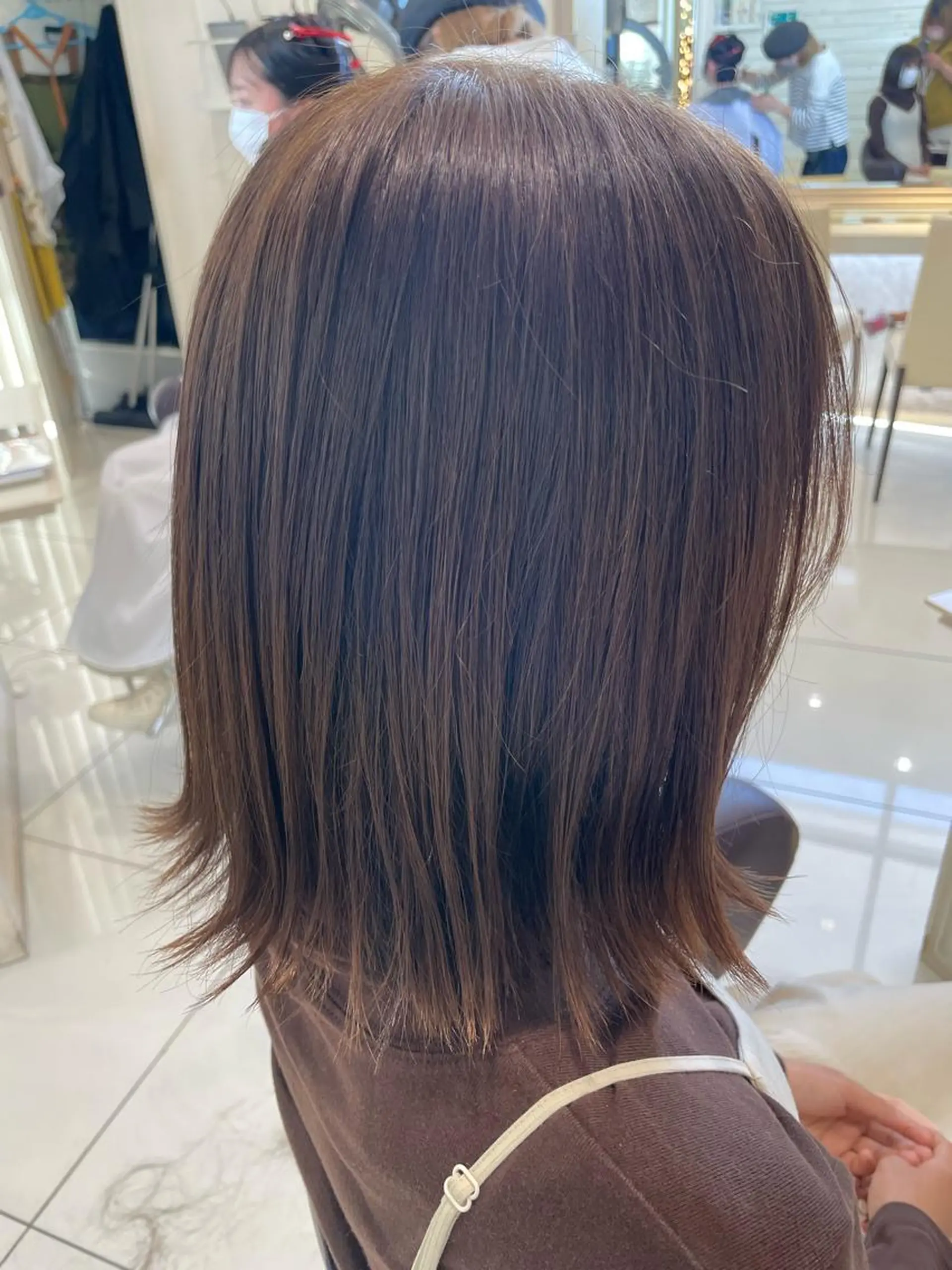 ミディアム アッシュ 透明感color吉田 沙羅のヘアスタイル