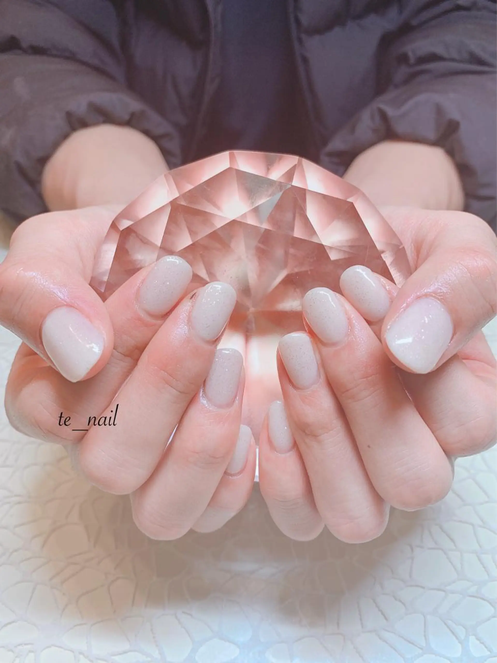 ネイル ラメ(グリッター) ワンカラーネイル シンプルネイル ｔe_ nailのネイルデザイン