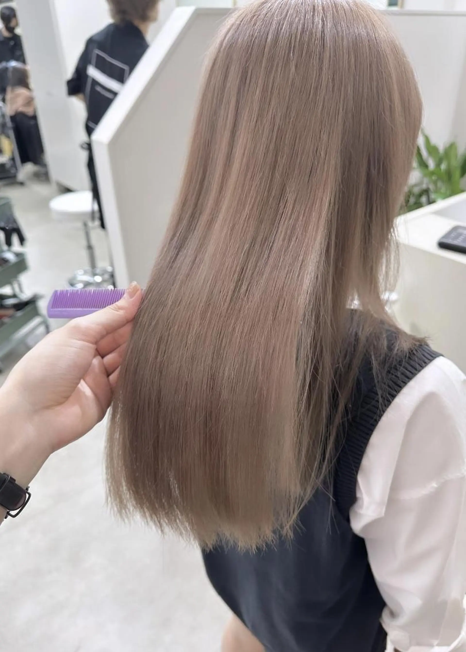 セミロング カラー カット ヘアカラー 縮毛矯正 ✨【公式】 juhl.横浜✨のヘアスタイル