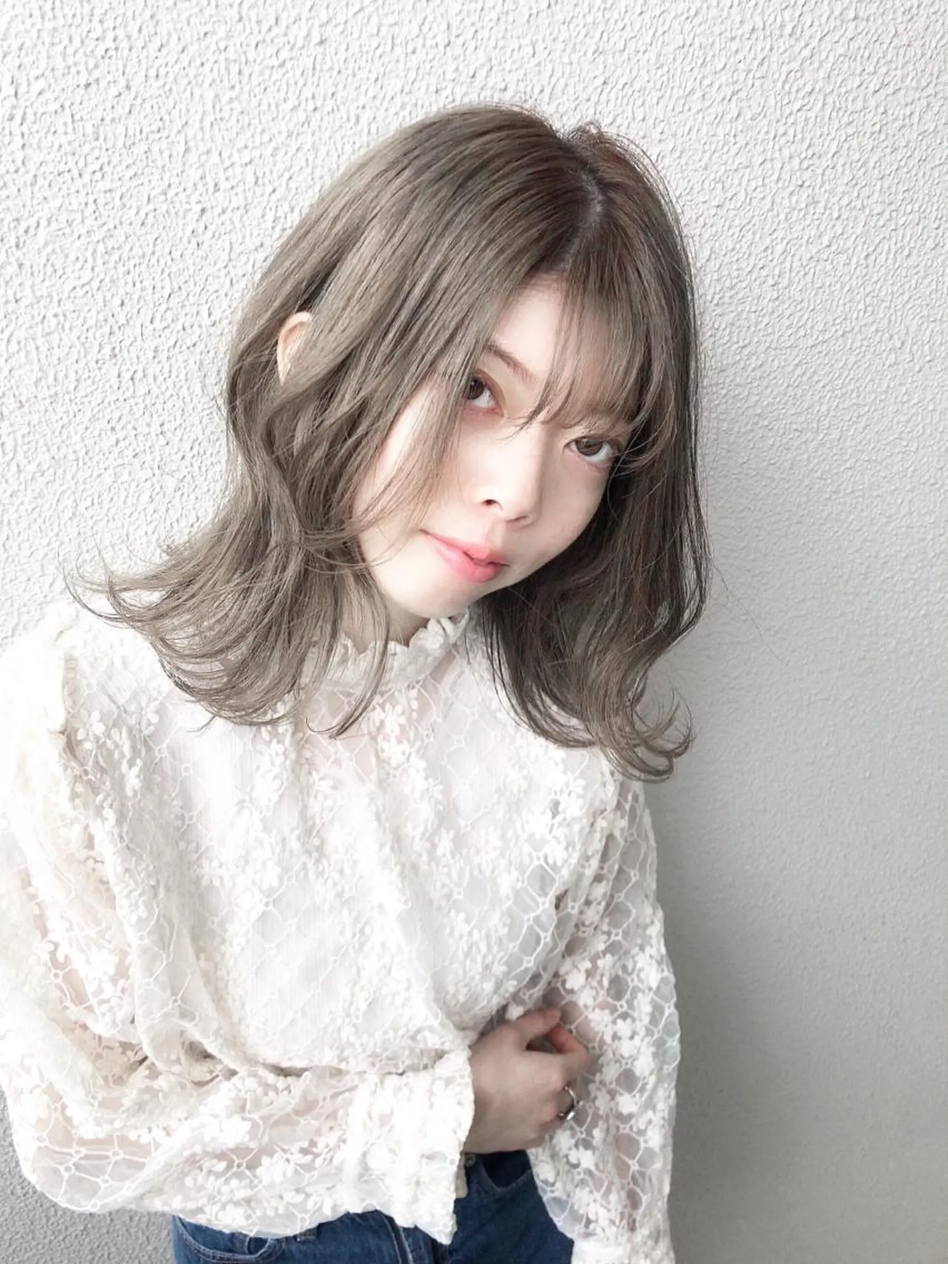 ミディアム ブリーチ/髪質改善 NYNY大久保のヘアスタイル