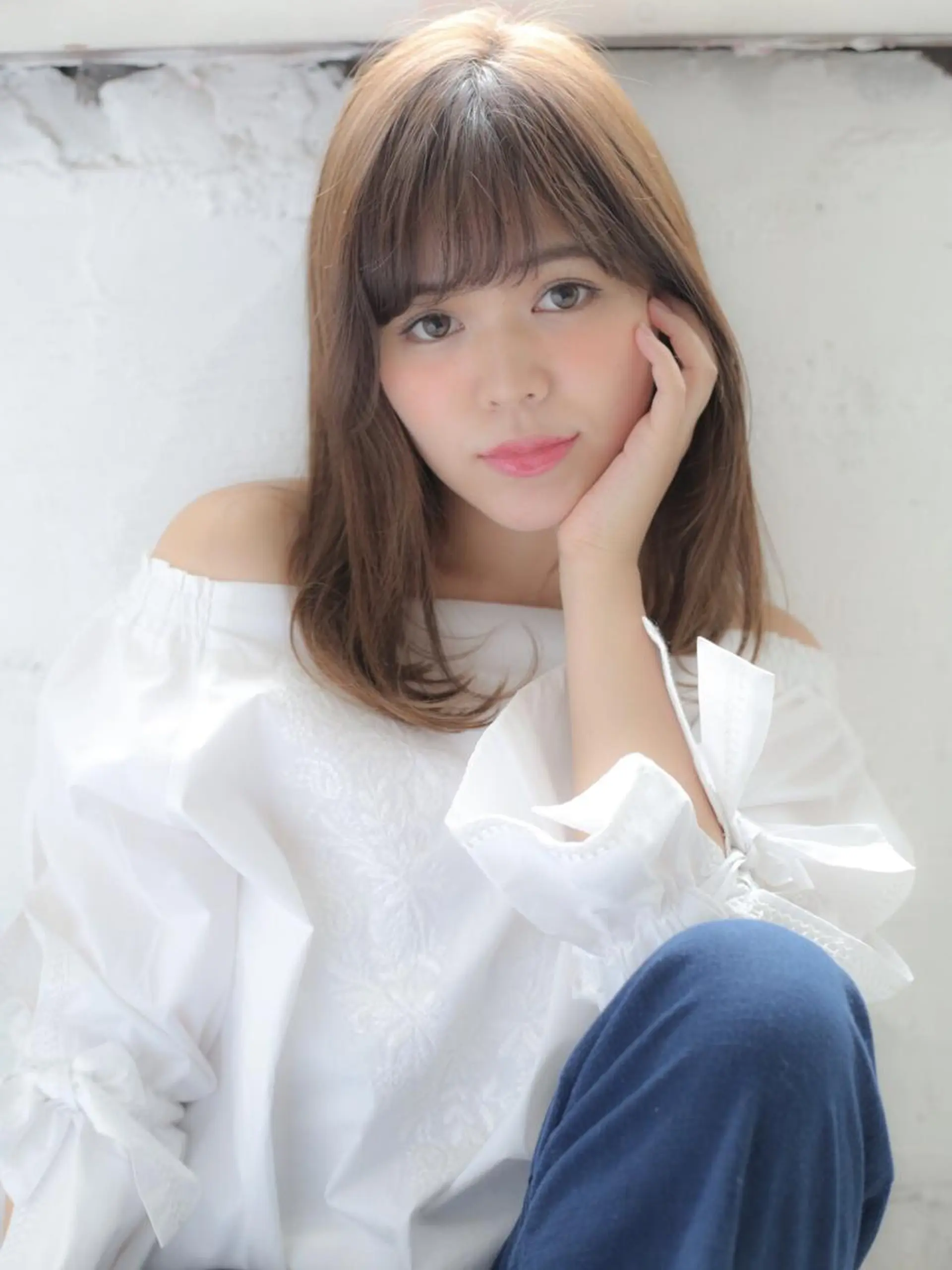 ミディアム カラー パーマ 野崎 ひかりのヘアスタイル