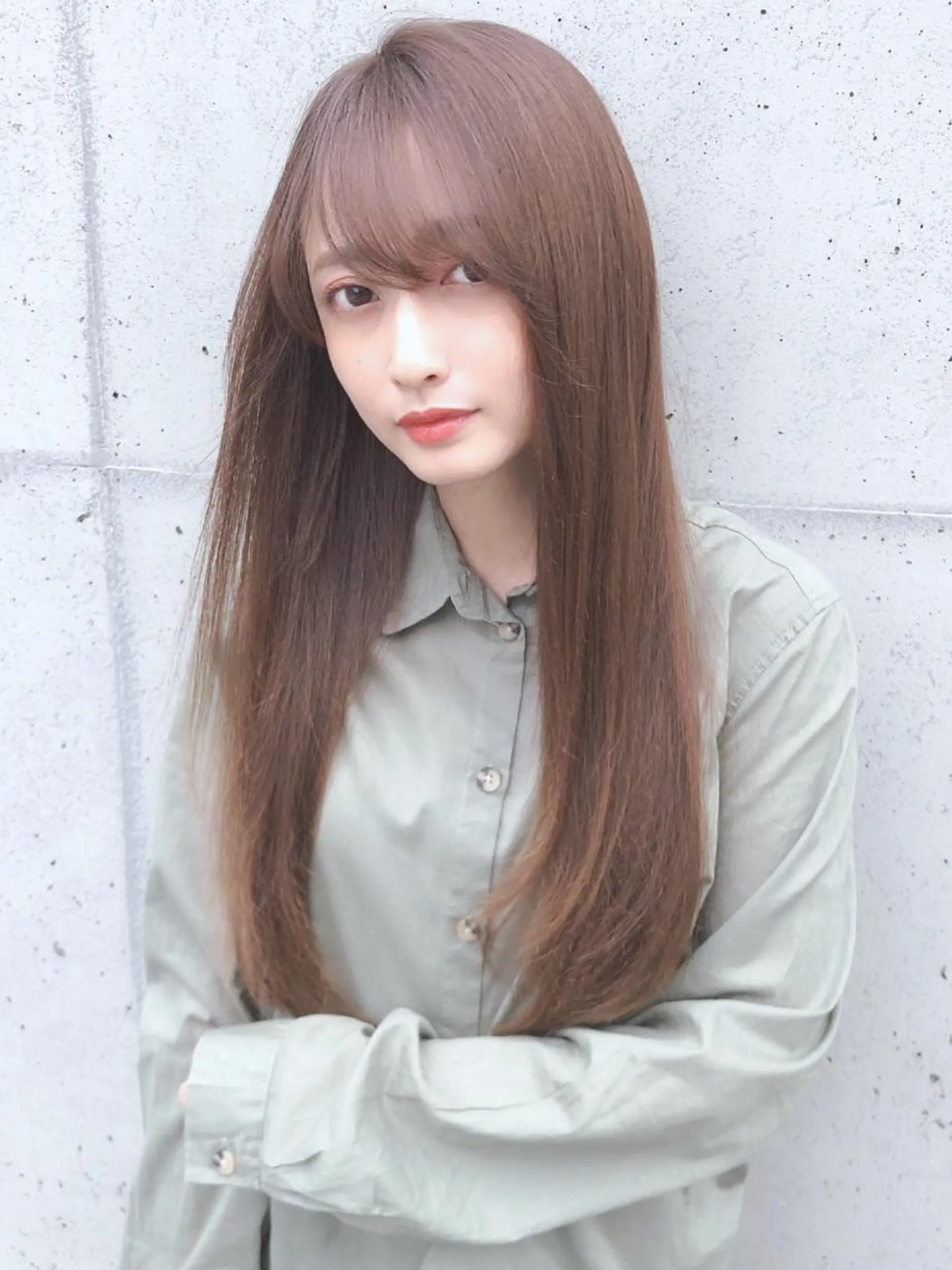 セミロング カラー 髪質改善くすみカラー 🍀/石川大輔のヘアスタイル