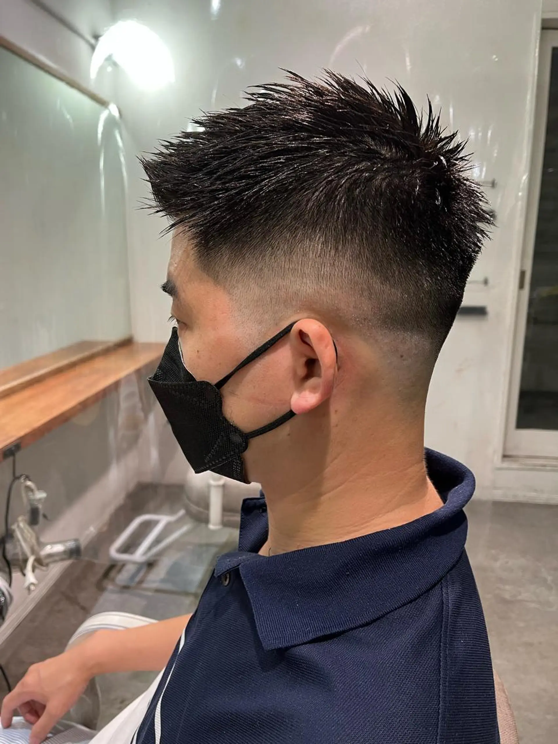 ショート パーマ メンズ アイブロウ フェードカット 京都駅メンズカット/ パーマ/Keigoのヘアスタイル