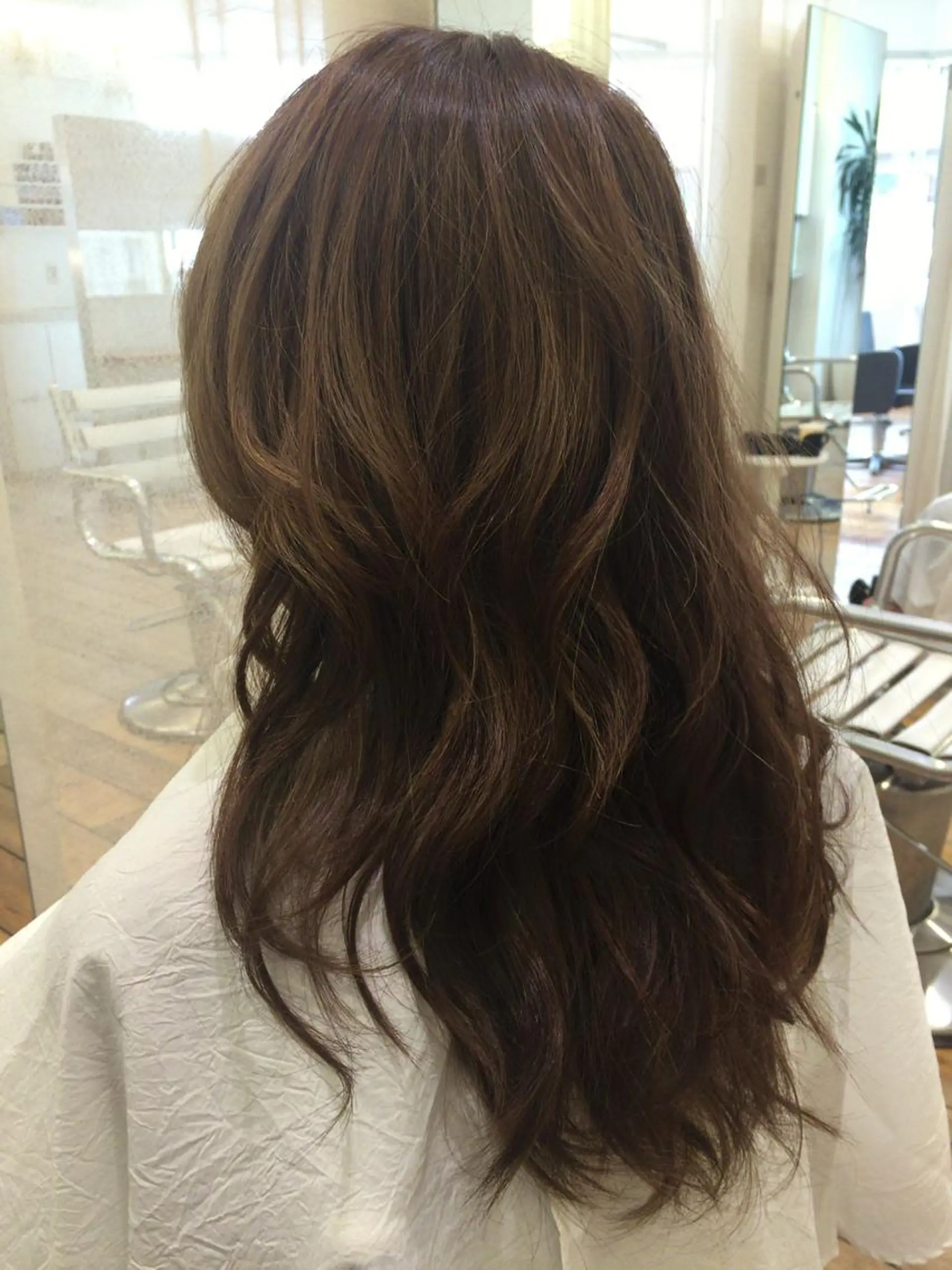 ミディアム セミロング ロング カラー ベージュカラー 透明感カラー ハイライトカラー オレンジ 外国人風カラー 江上拓郎/ショート /酸性ストレートのヘアスタイル