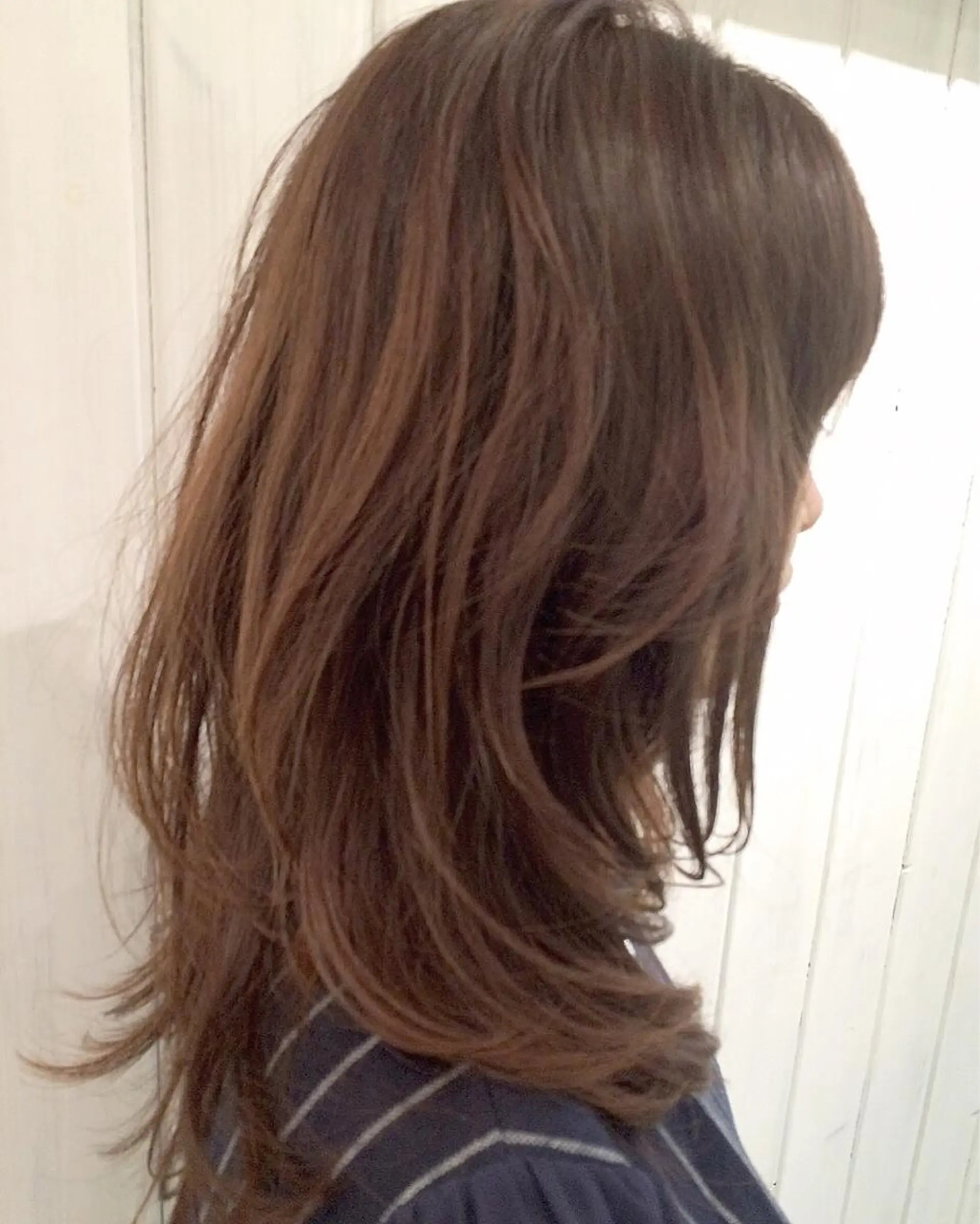 セミロング パーマ 濱岡 恭子のヘアスタイル