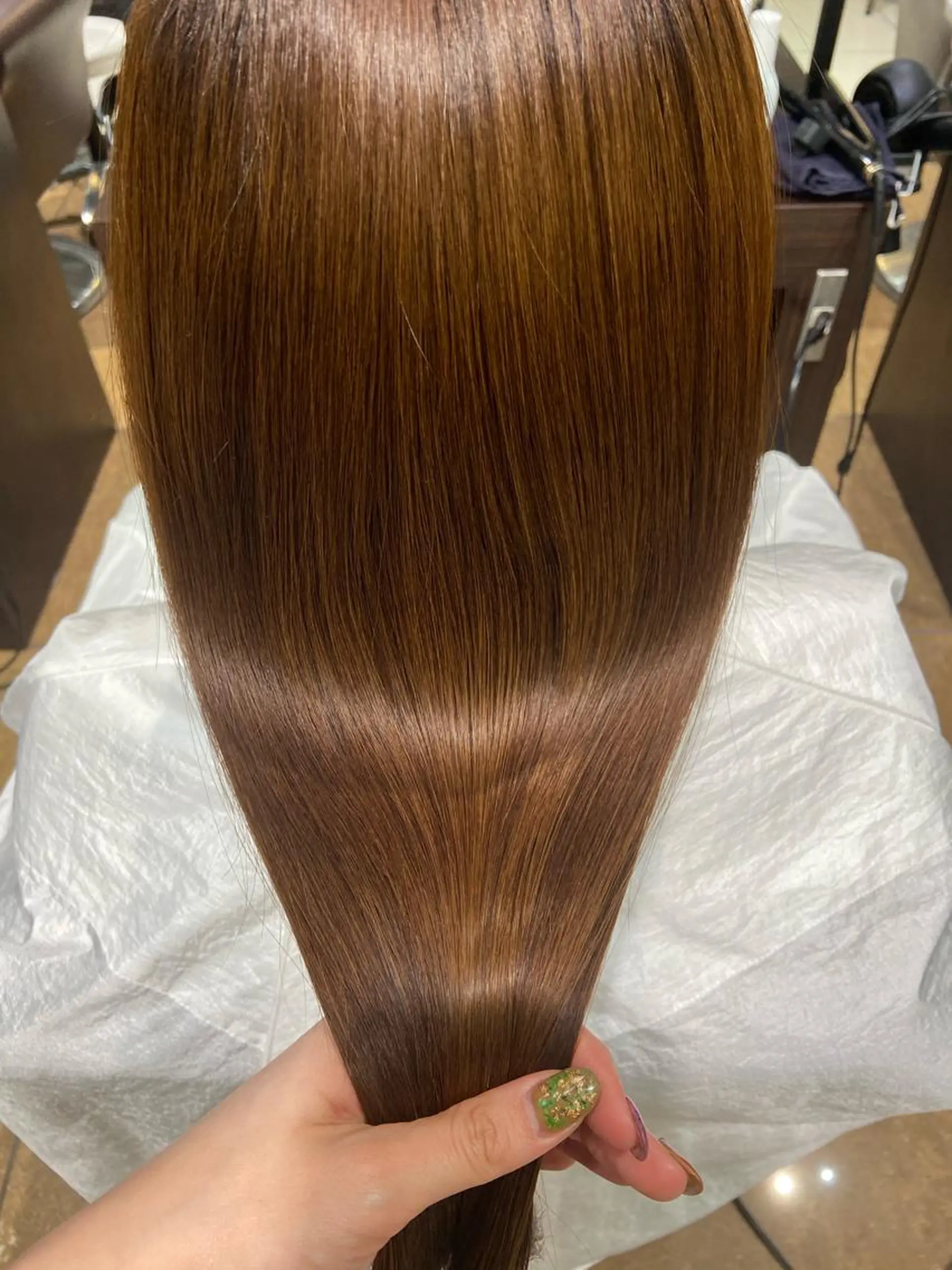 セミロング ヘアカラー トリートメント 🧸プルエクステ❤︎ ネイルKAO🧸のヘアスタイル