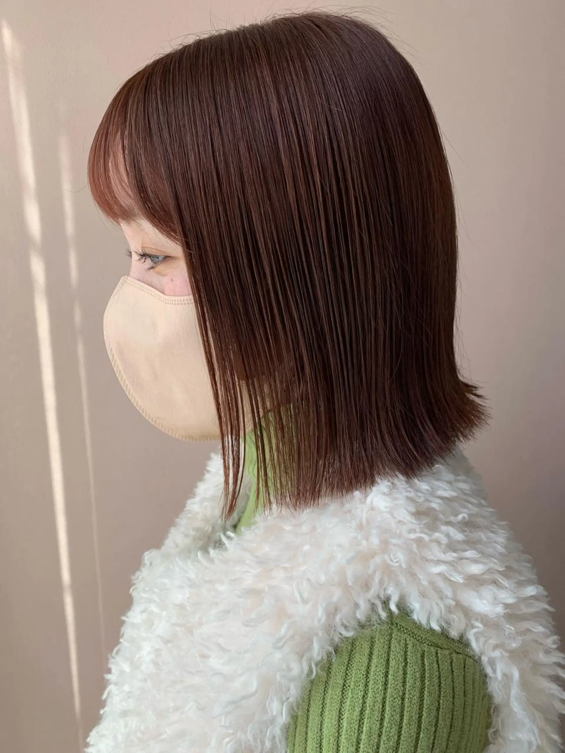 ショート カラー ベージュカラー ピンクカラー ピンクベージュ カット ヘアカラー トリートメント hub hair レイヤー/透明感のヘアスタイル