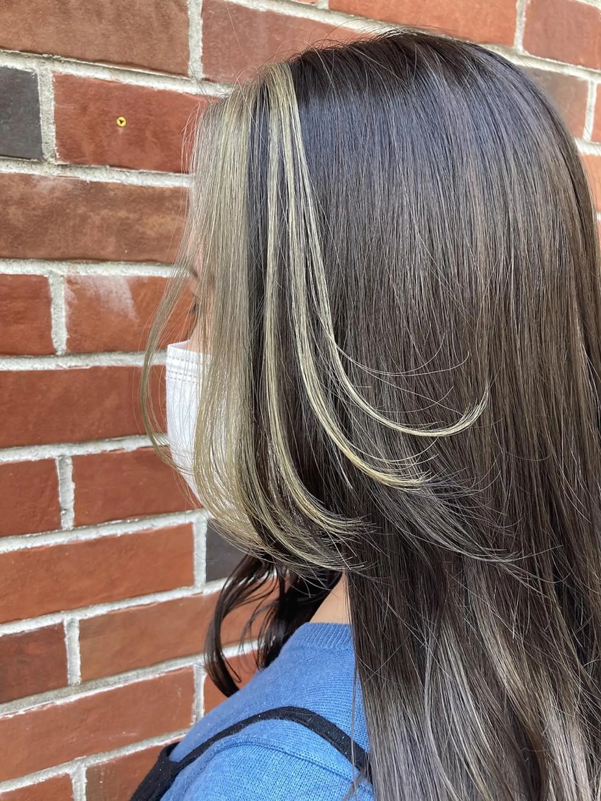 ロング カラー ヘアアレンジ ミストバング ブリーチ ケアブリーチ 透明感カラー デザインカラー カット ヘアカラー トリートメント maoブリーチ無し 似合わせカラーのヘアスタイル