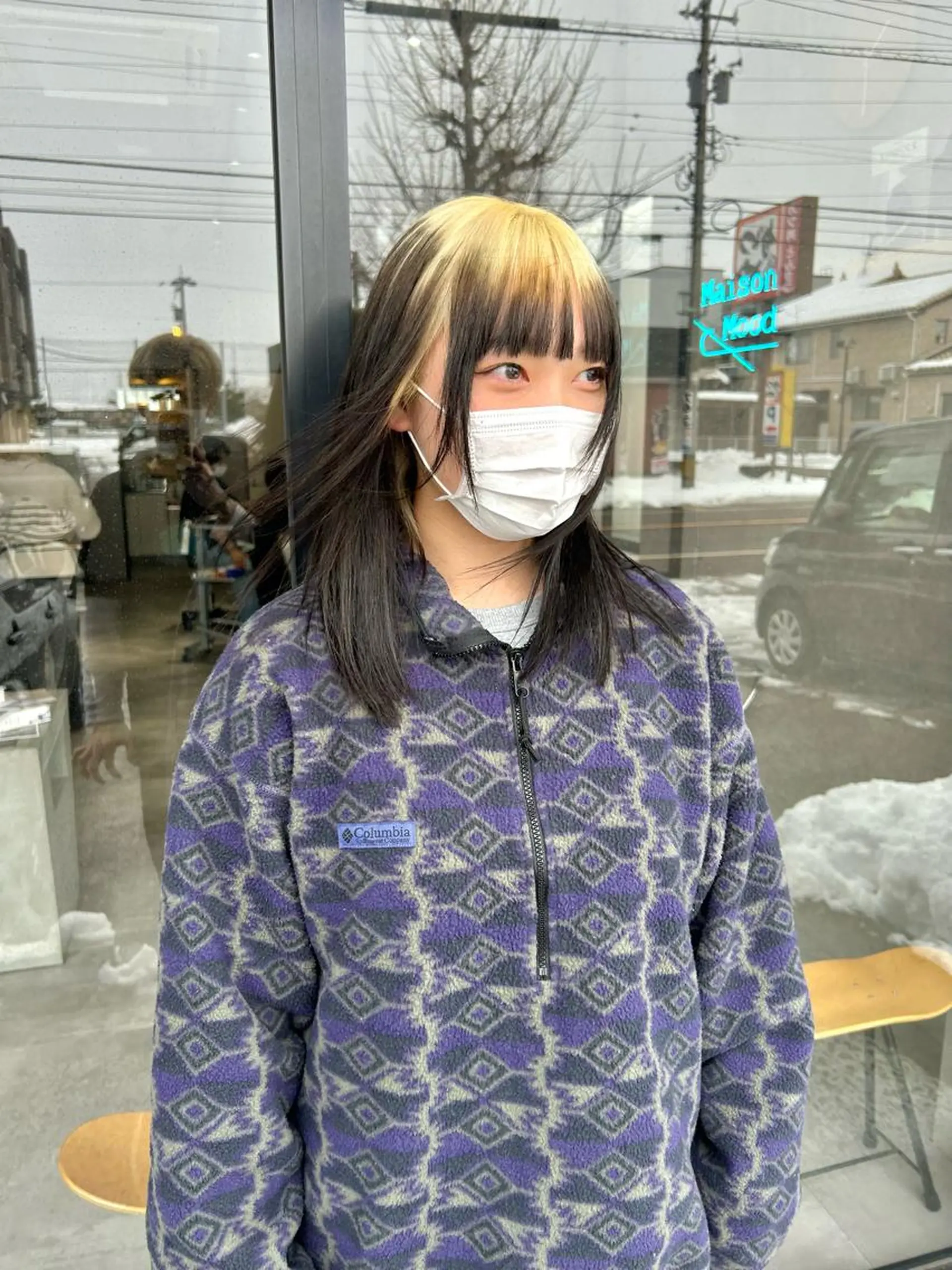 セミロング カラー カット ヘアカラー トリートメント mood tatemachiのヘアスタイル