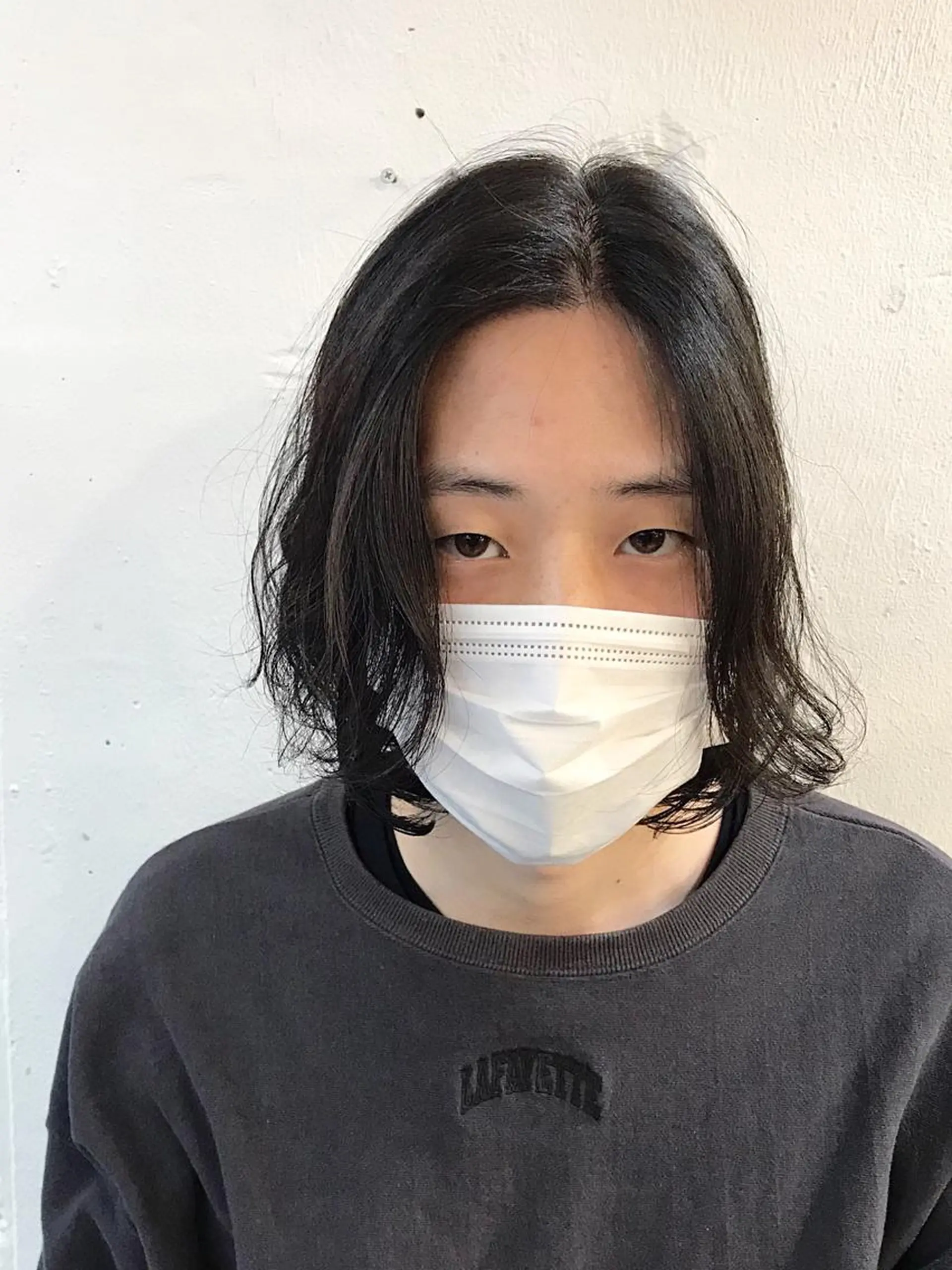 セミロング メンズ 木村陸弥 似合わせ 透明感カラー🌿のヘアスタイル