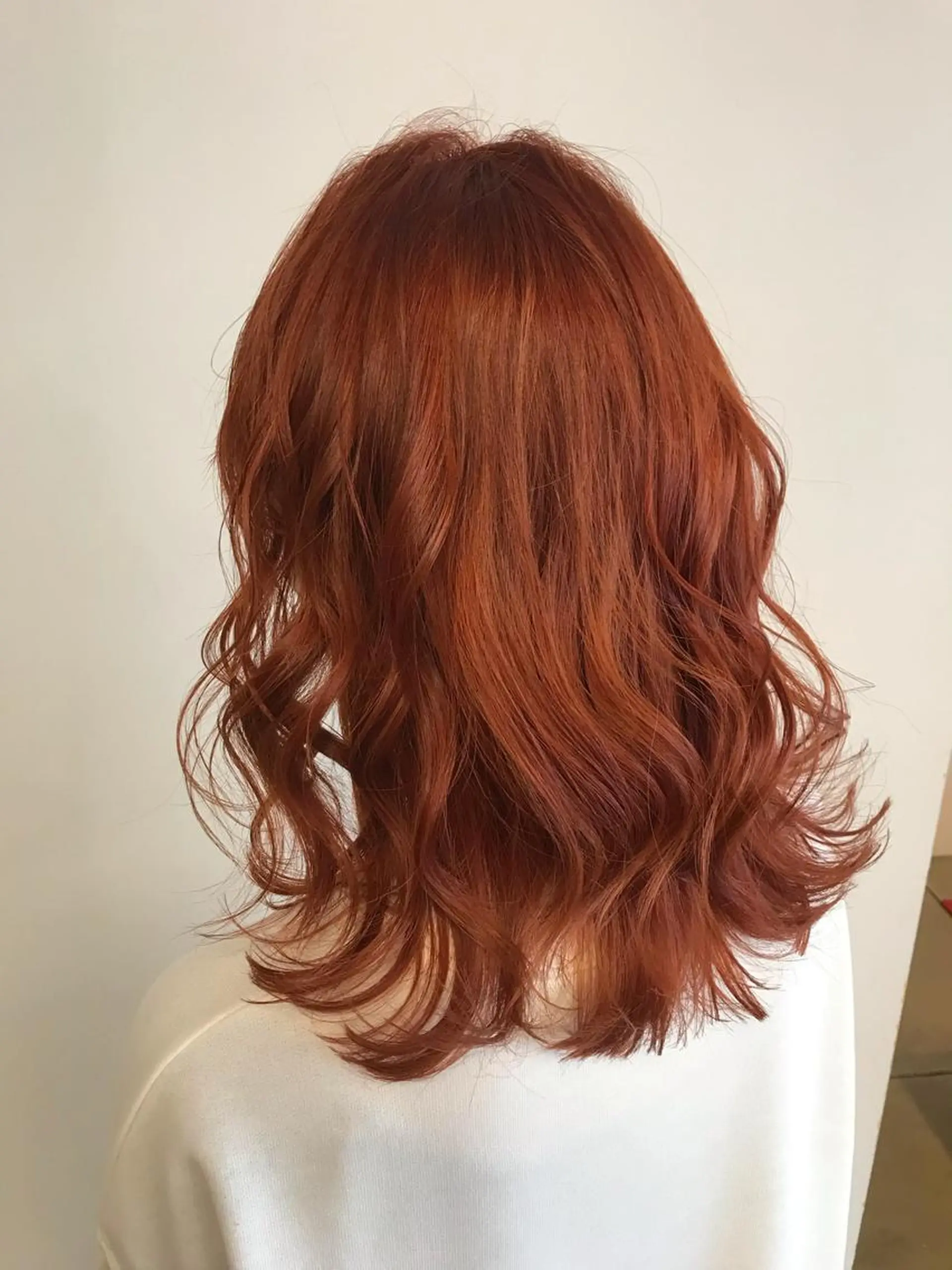 ミディアム カラー オレンジ ムルギョル巻き 韓国風ヘア オルチャンヘア カット ヘアカラー トリートメント デザインカラー🌈 高木リョウのヘアスタイル