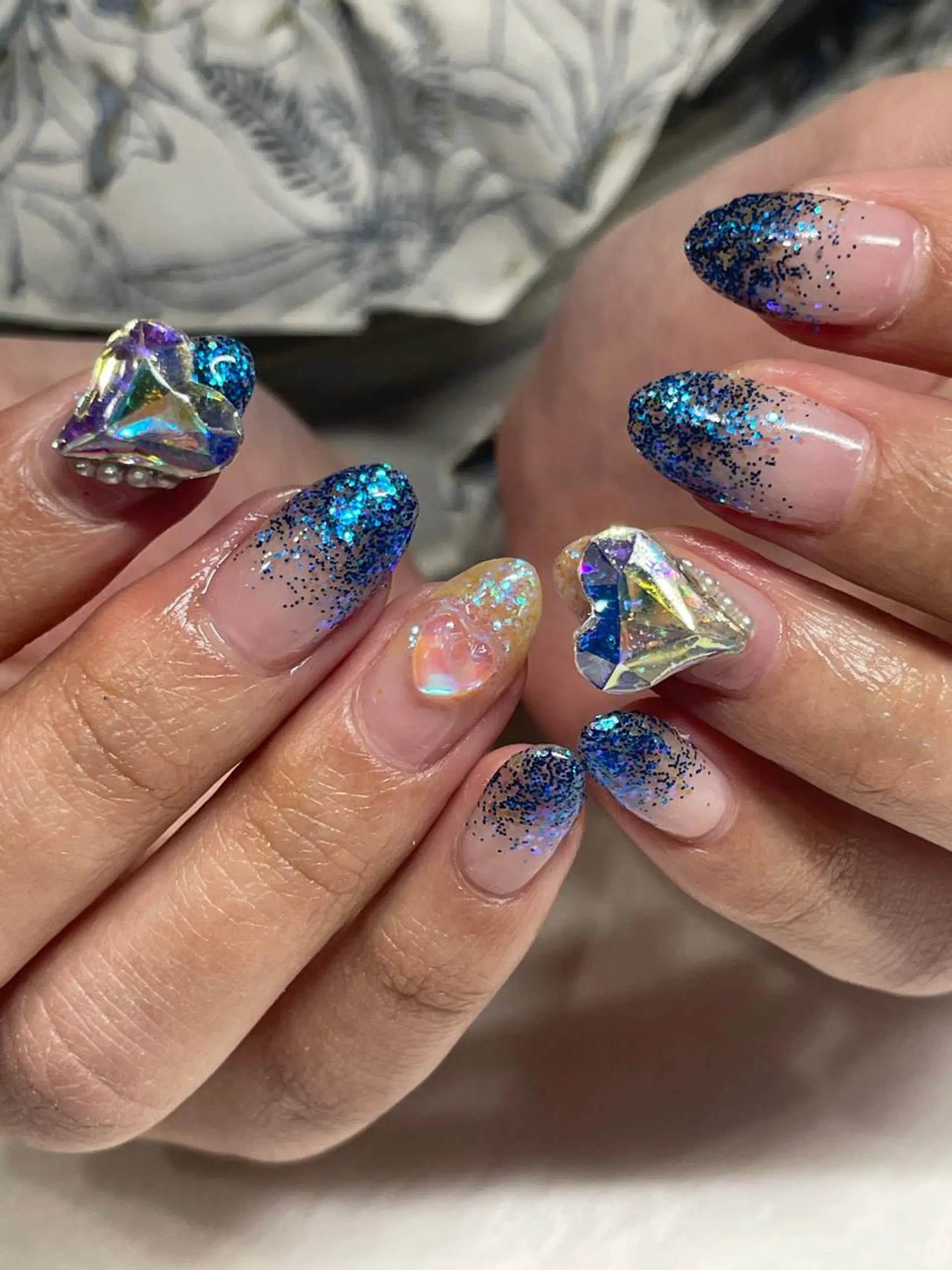 メンズ ネイル ハート ハンドネイル Chérinail 爪のお手入れのネイルデザイン