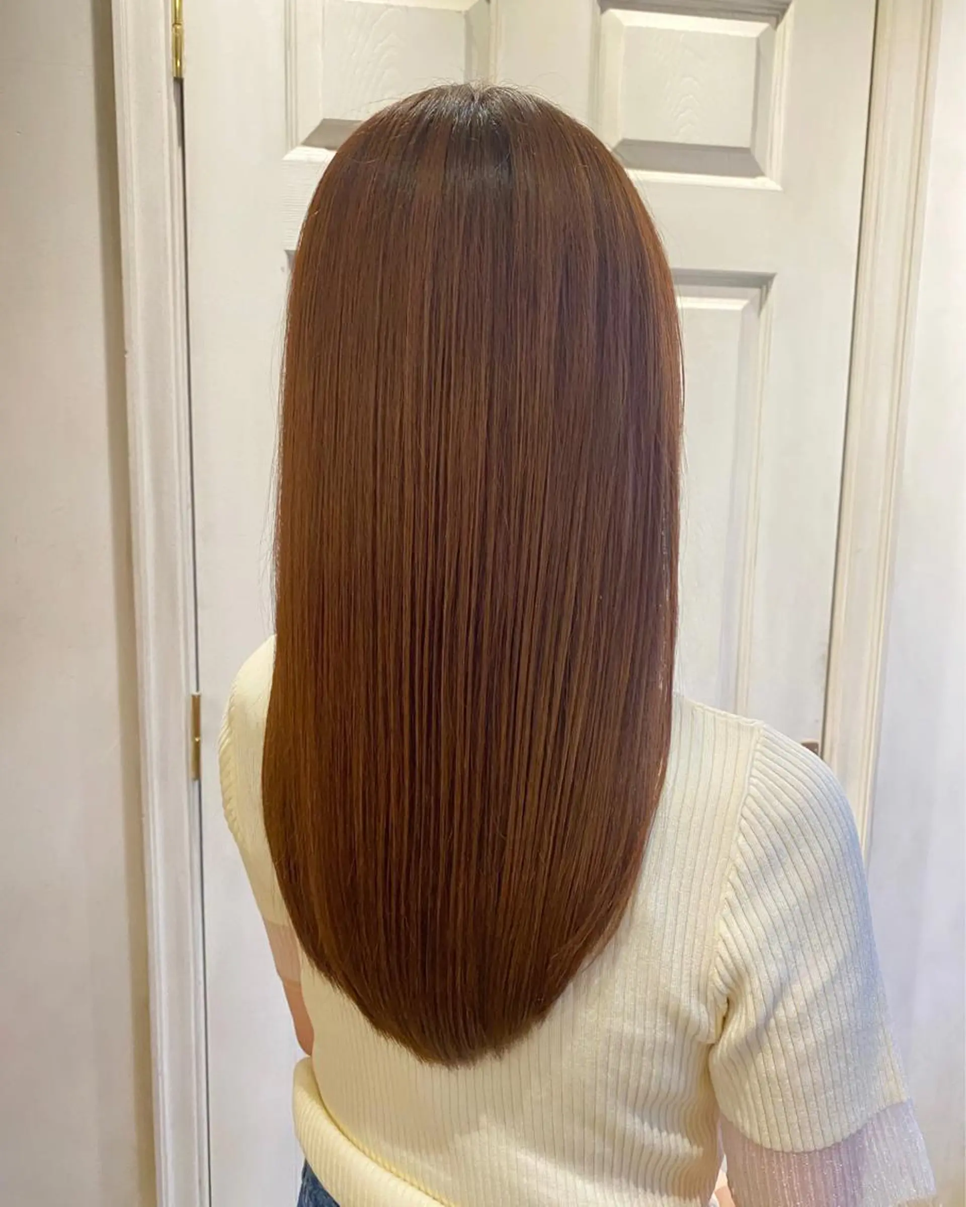 ロング 伸ばしかけ 縮毛矯正 縮毛矯正 千 田のヘアスタイル