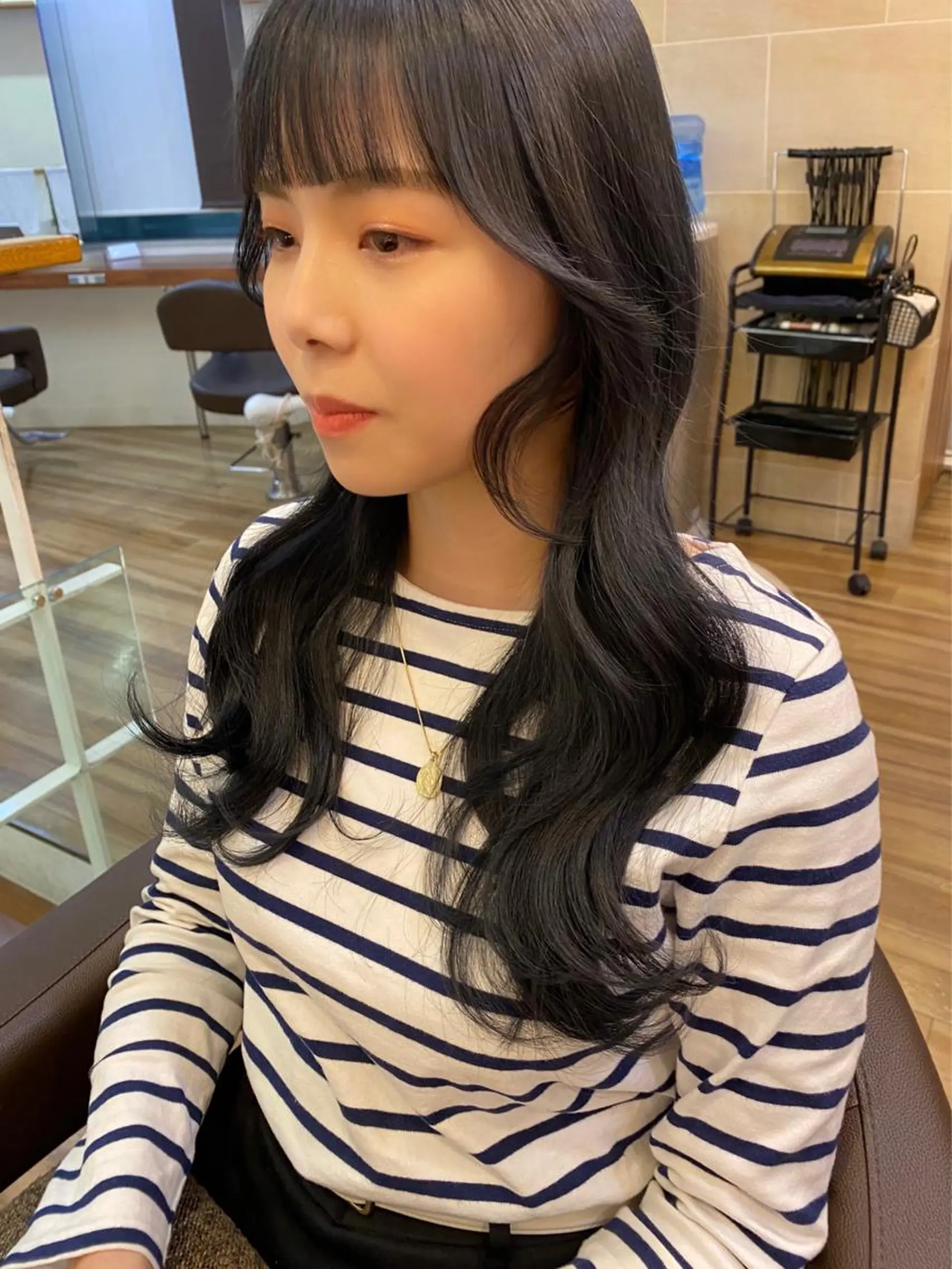 ロング カラー レイヤーカット /透明感/千葉怜寿のヘアスタイル