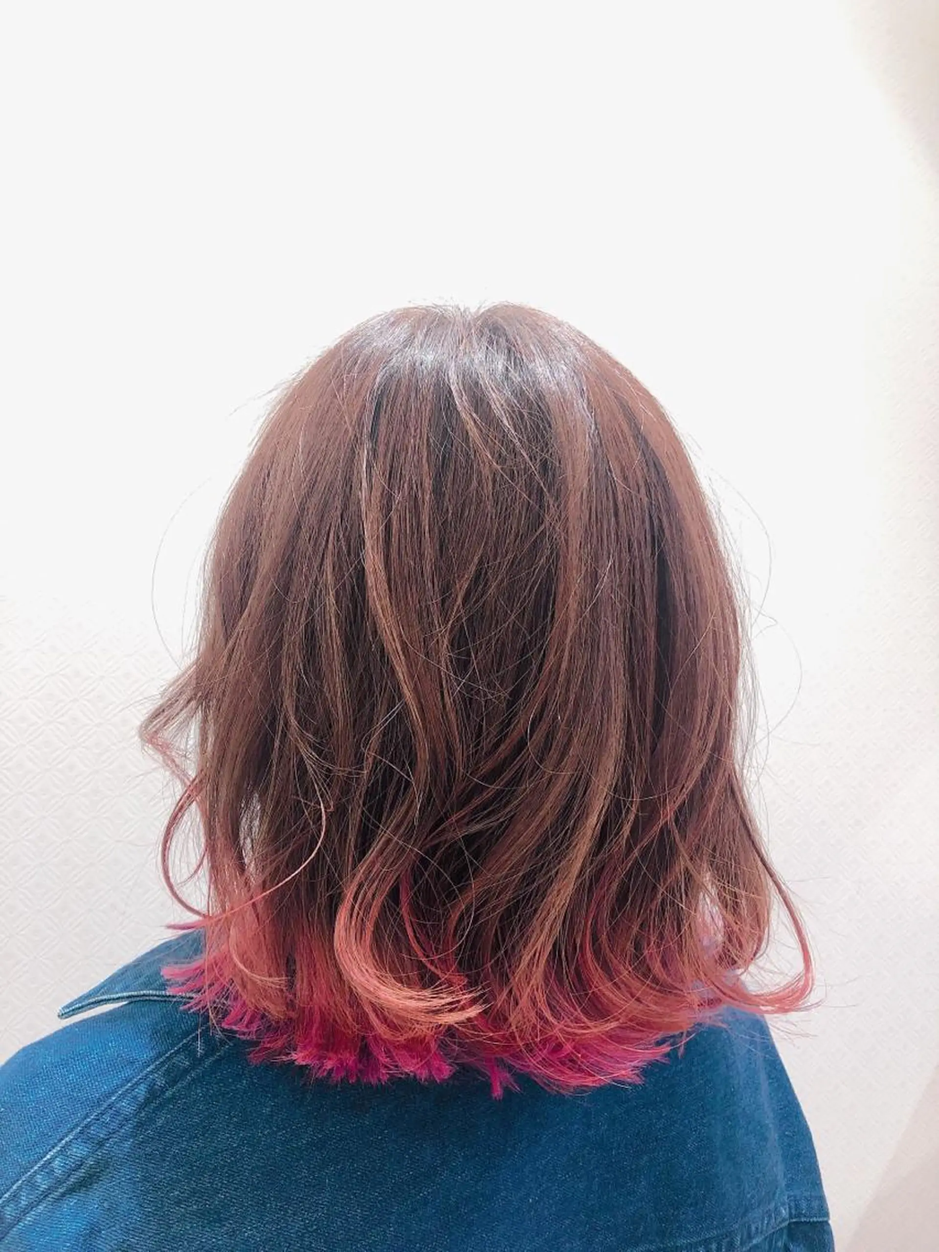 ミディアム カラー 森本　舞✴︎ 似合わせパーマのヘアスタイル