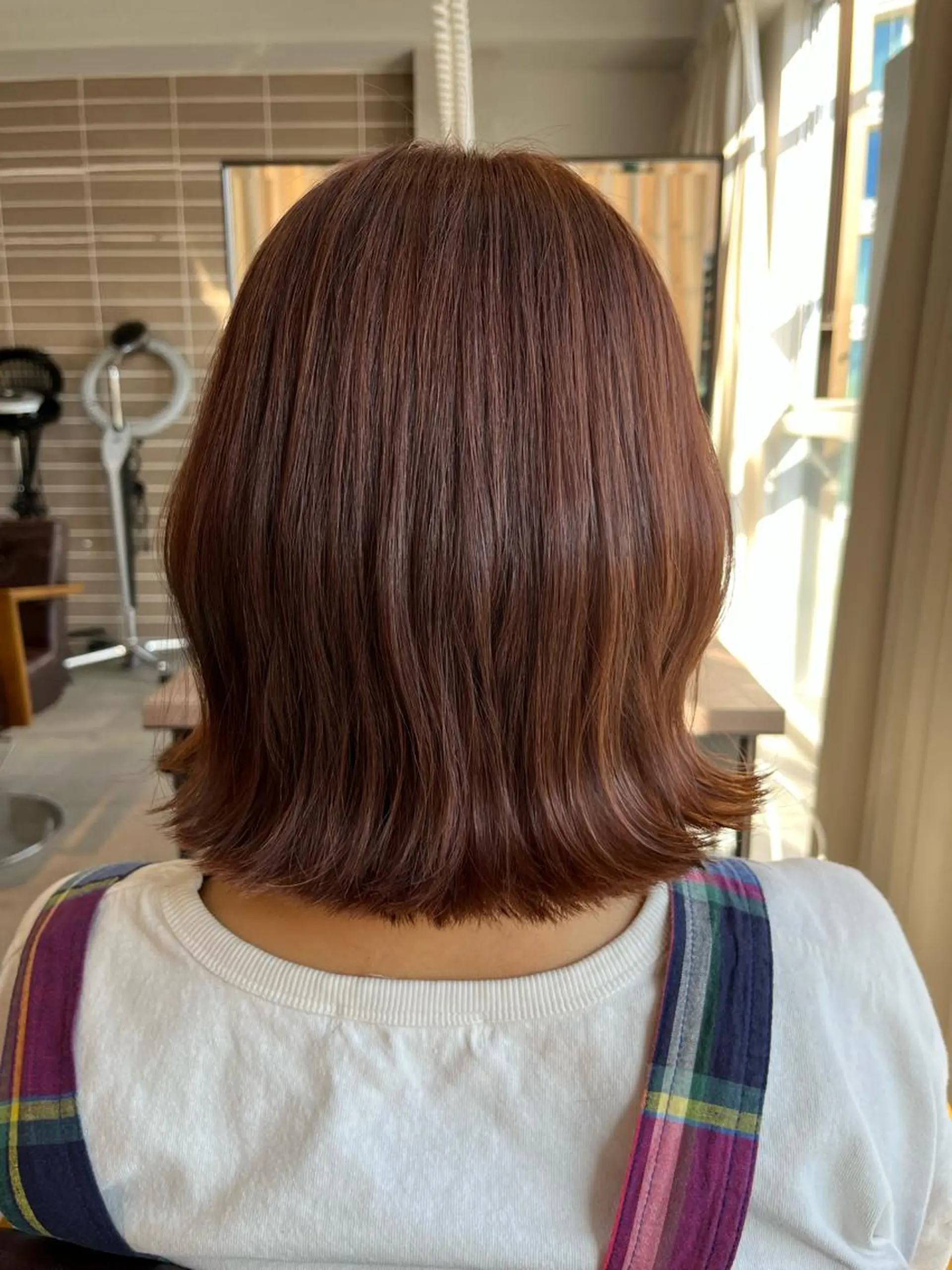 ミディアム カラー ピンクカラー トリートメント AKARI🌟ボブ/ ハイライト/似合わせのヘアスタイル