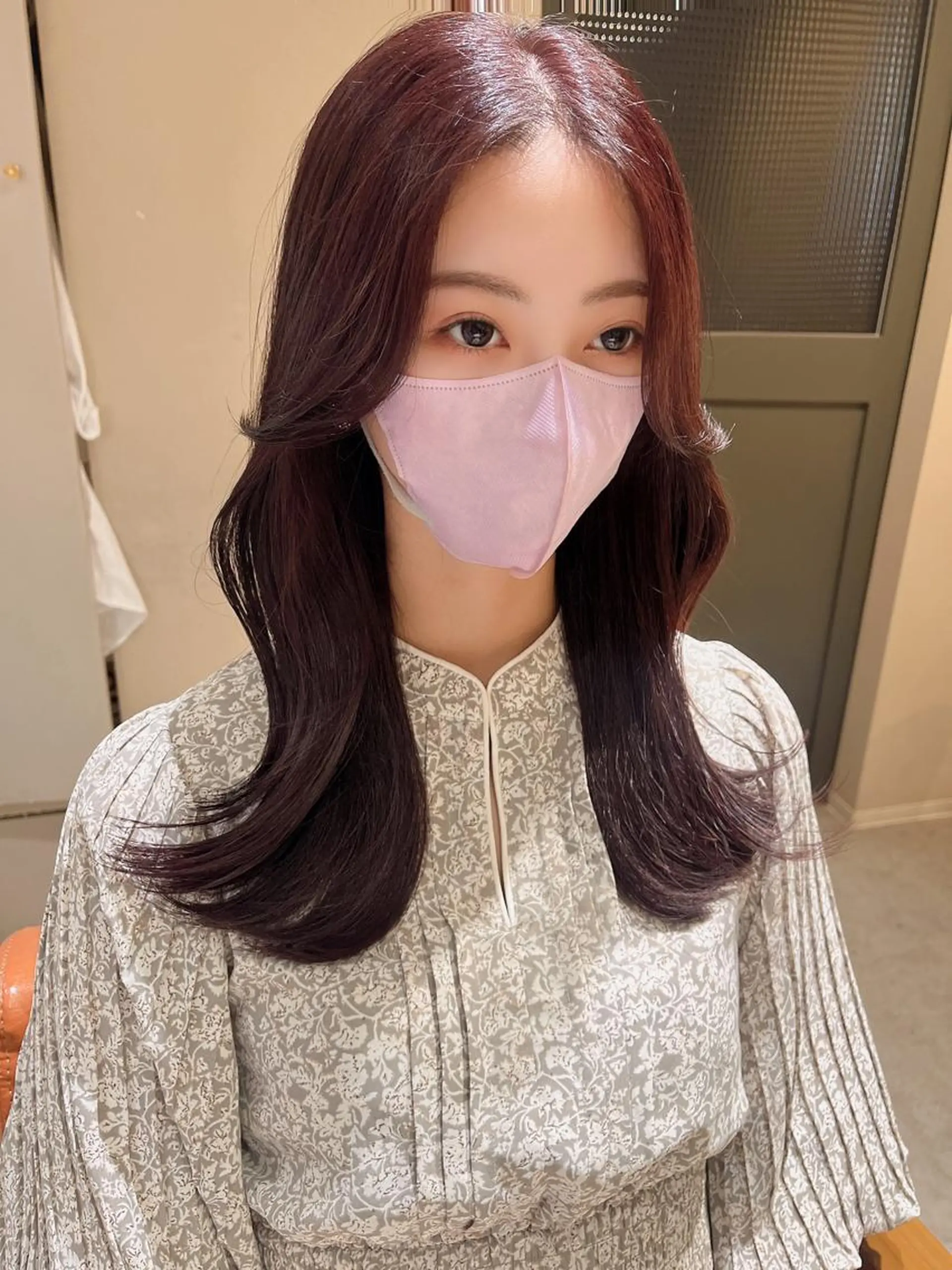 ロング 奥田 蓮のヘアスタイル