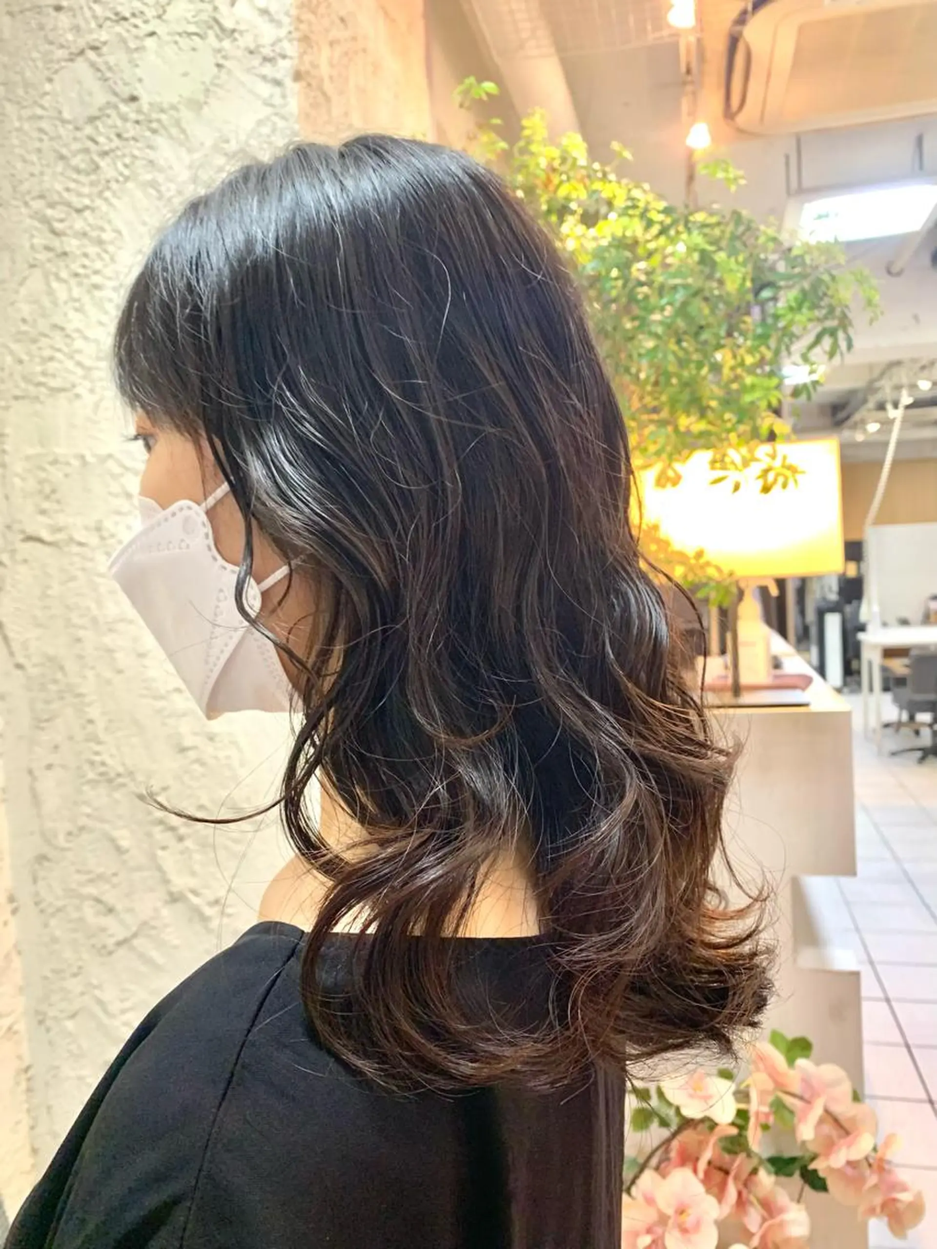 セミロング セミロングパーマ パーマ 髪質改善ストレート/ ブリーチ／渋谷　福田のヘアスタイル