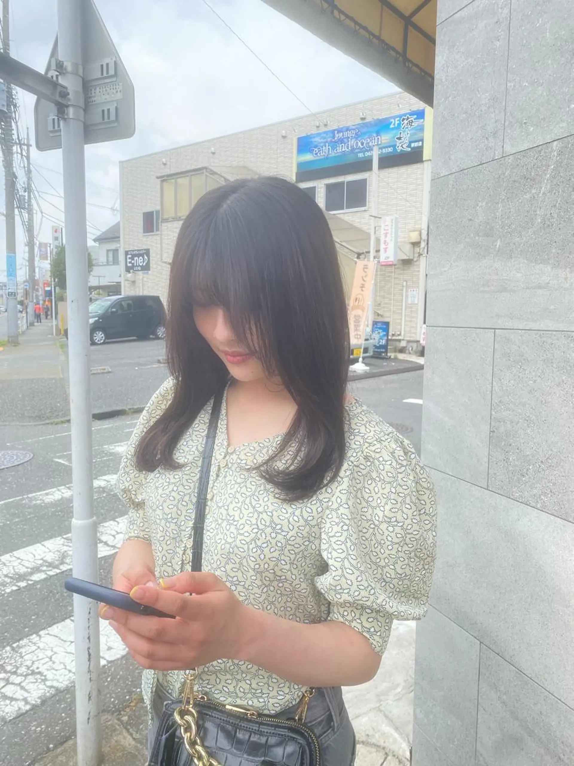 セミロング カラー パーマ ヘアアレンジ 加藤 愛実のヘアスタイル