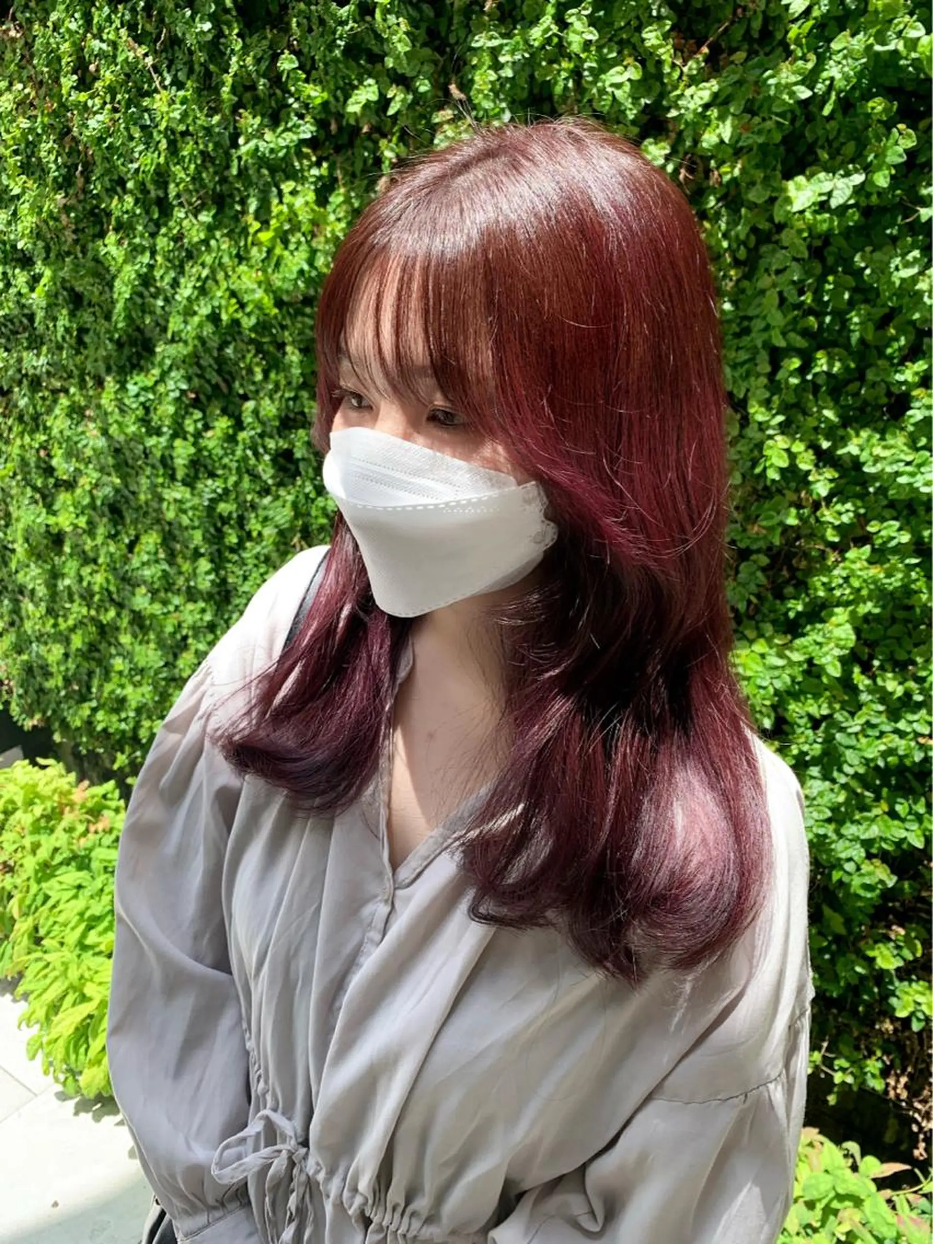 セミロング 髪質改善 ヘアカラー トリートメント LITTLE _KATOのヘアスタイル