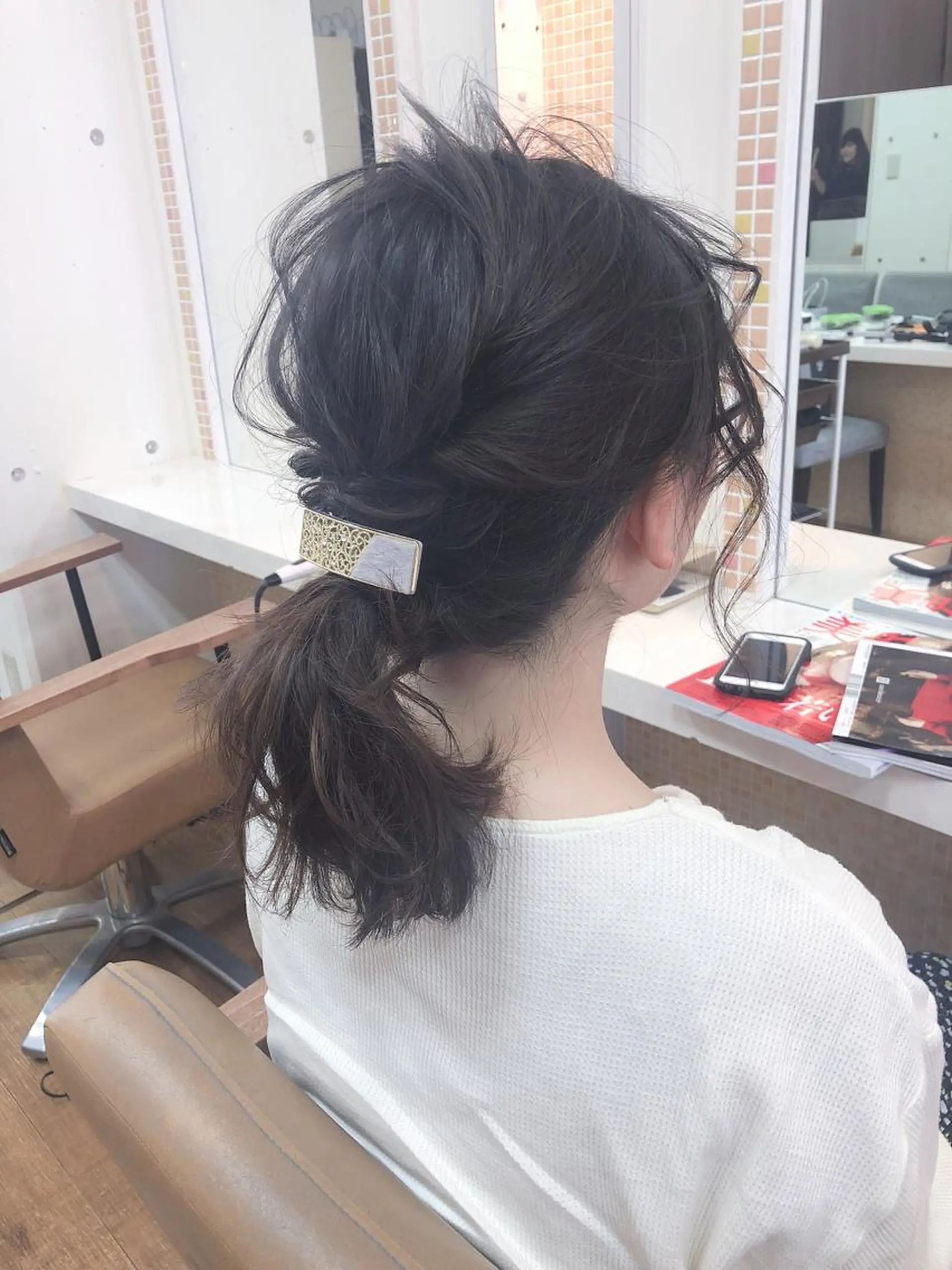 ミディアム ヘアセット omocha hair salon所属・大嶋 伸吾のヘアスタイル