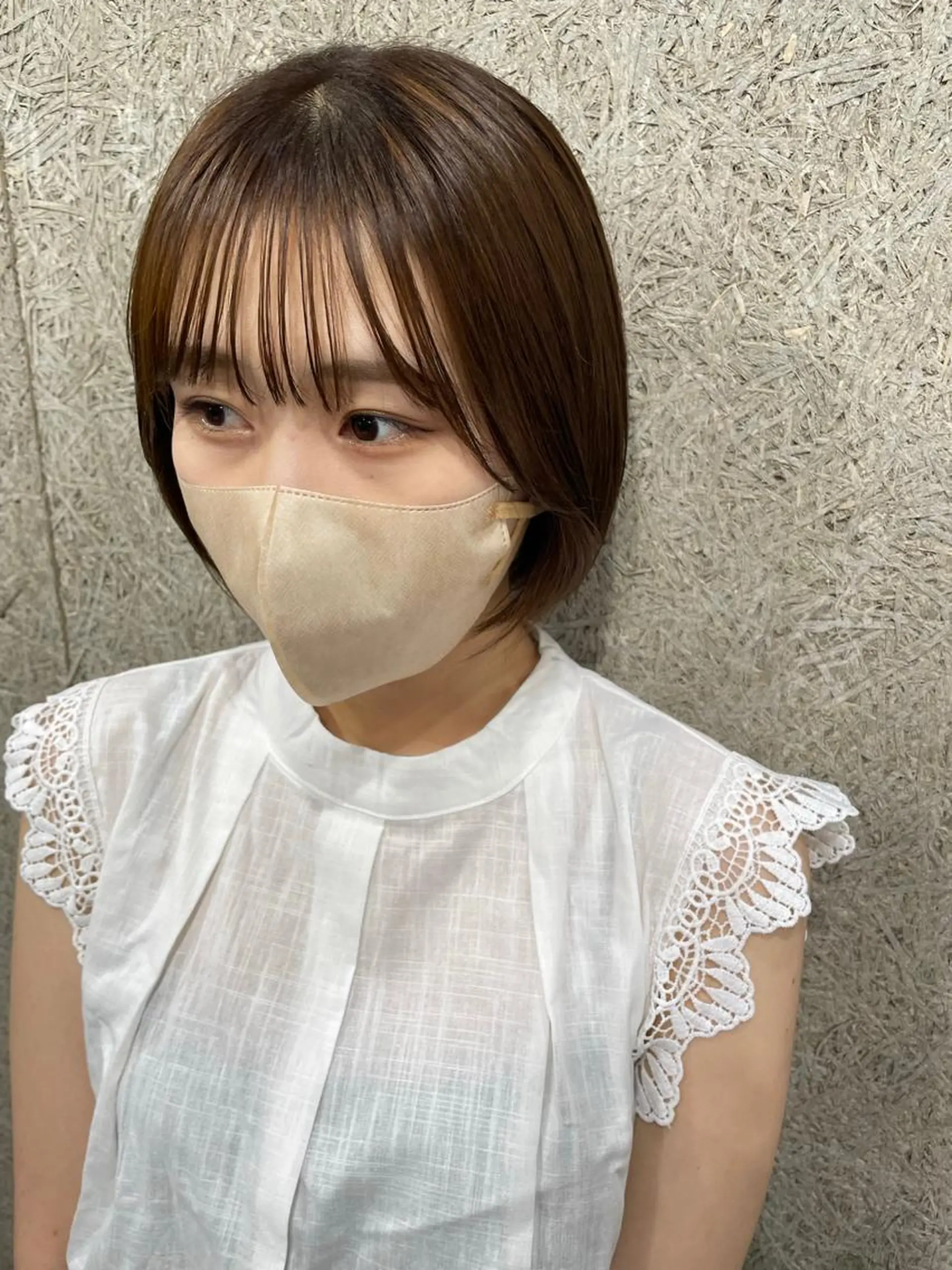 ショート カラー ベージュカラー 透明感カラー akiba ryokaのヘアスタイル