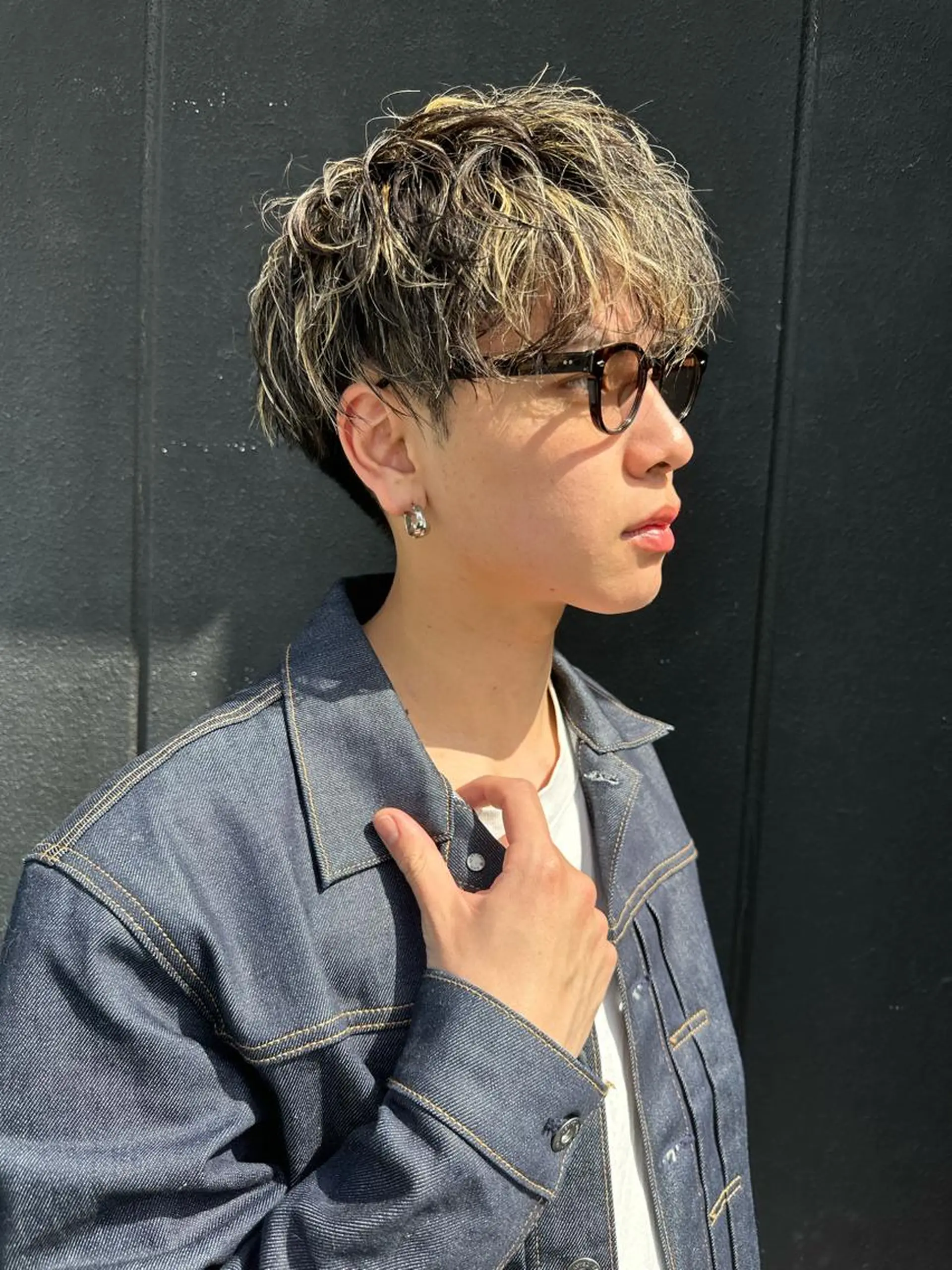 カラー パーマ メンズ 増渕 駿介のヘアスタイル