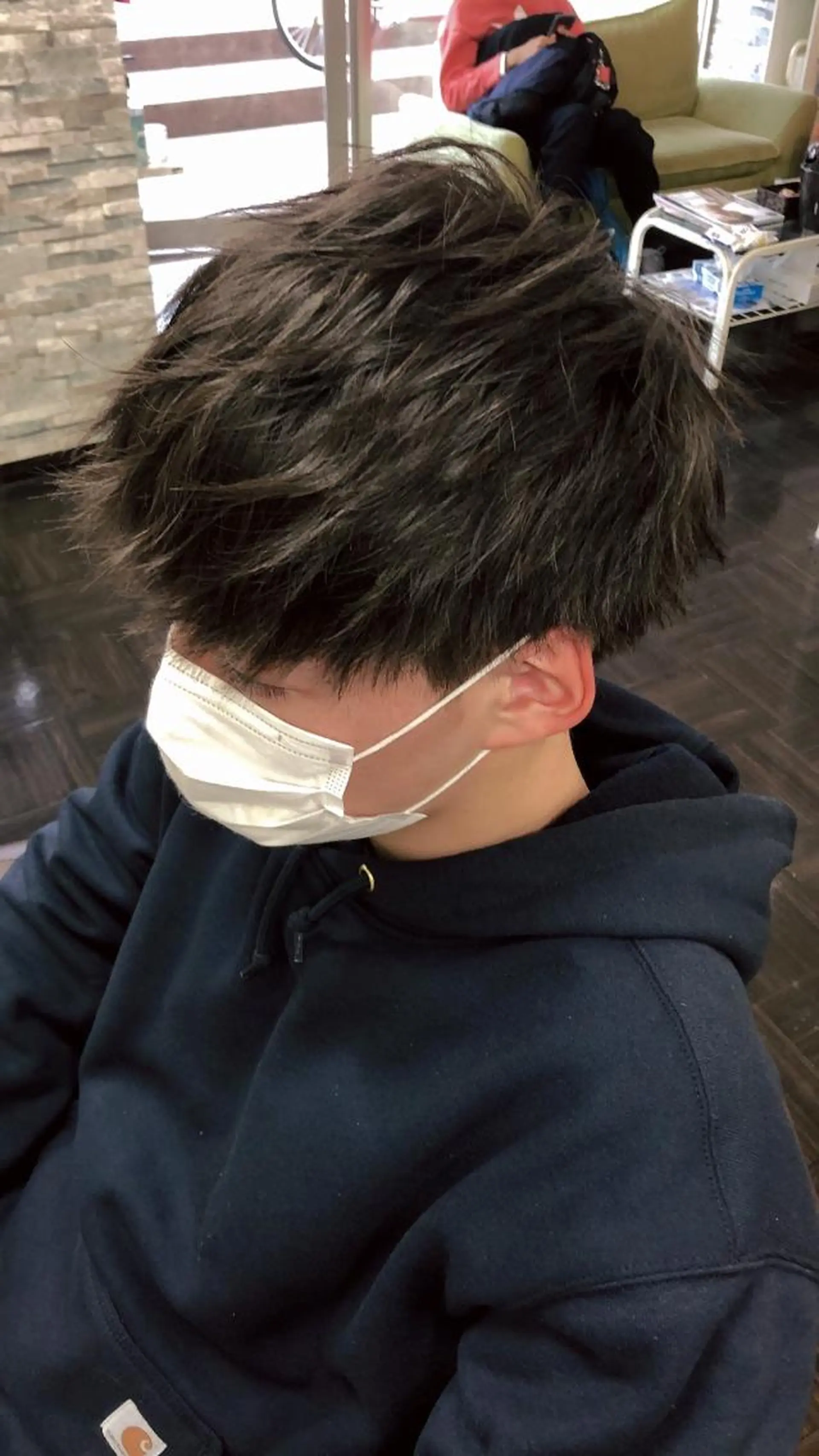 ショート パーマ メンズ マッシュ 外ハネヘア ALLEN hair 郡山開成店所属・中司 優樹のヘアスタイル