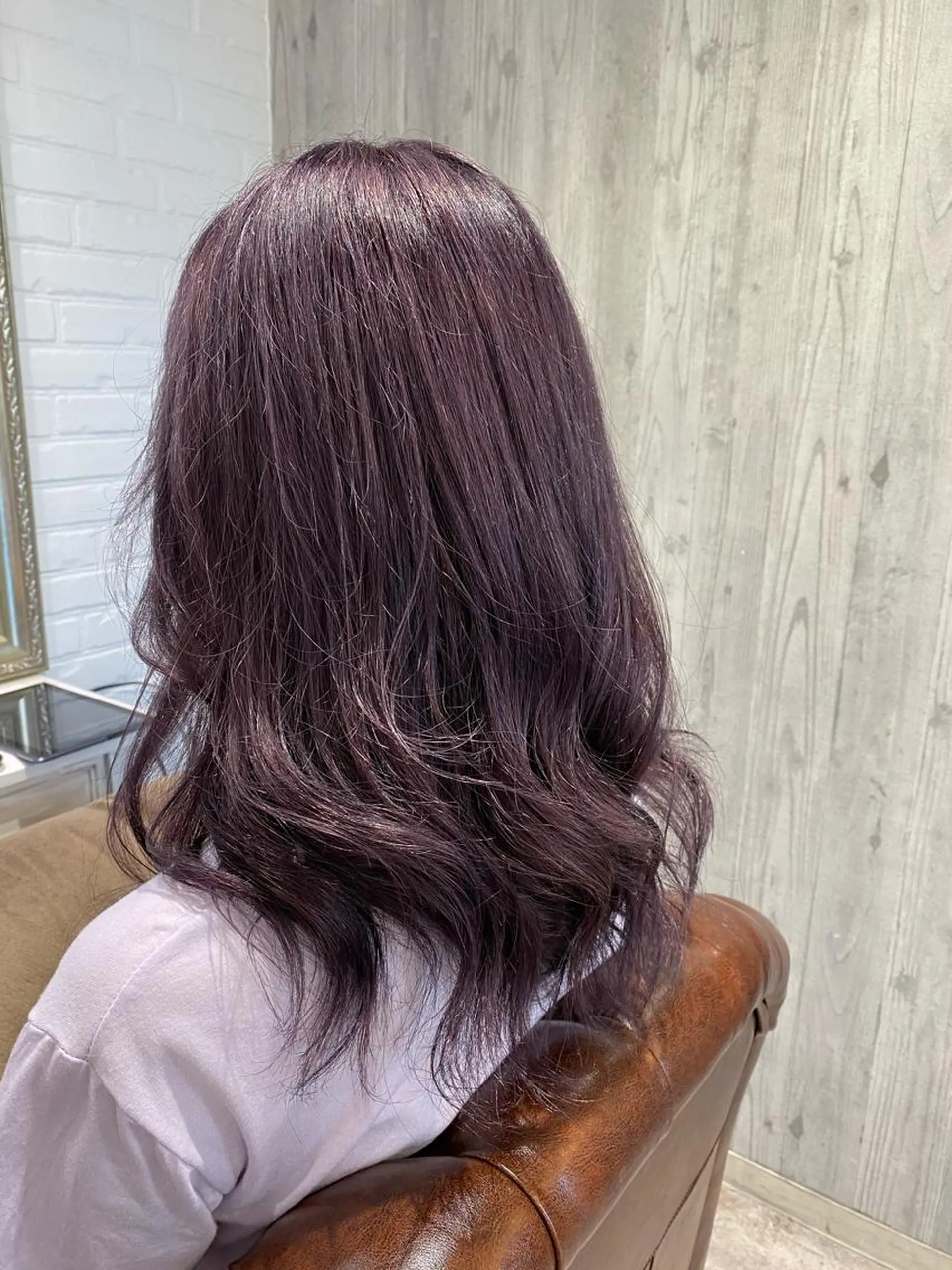 セミロング カラー ラベンダーカラー Renatus店長 金子裕美のヘアスタイル