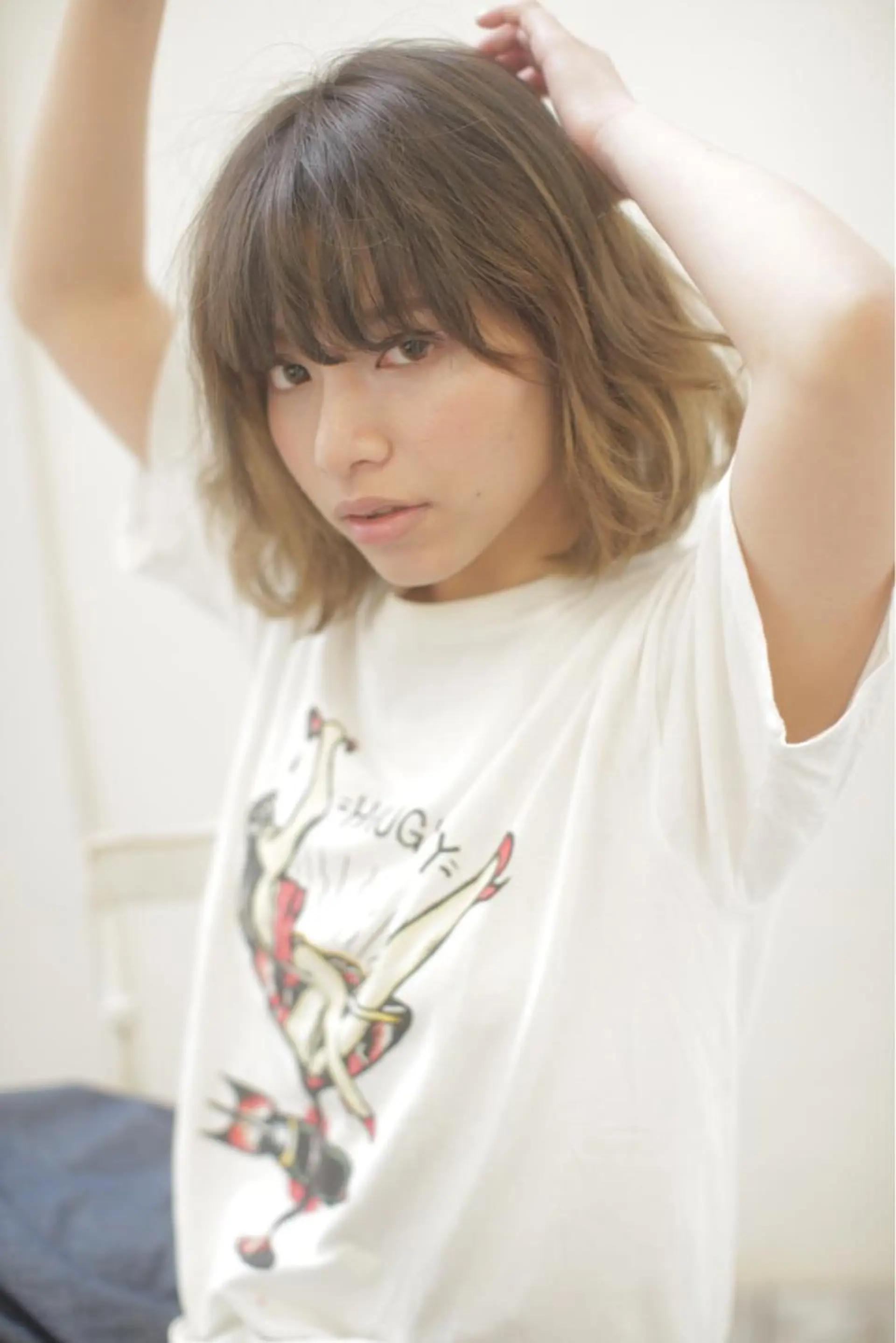 ミディアム 髪質改善＆韓国風 RINAのヘアスタイル