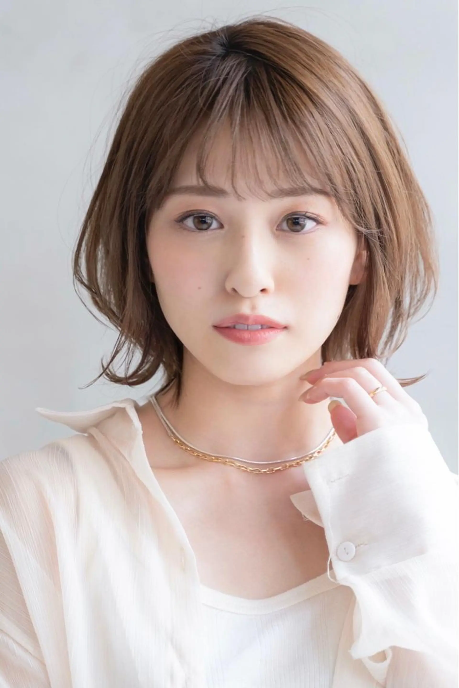 ミディアム カラー ベージュカラー ブラウンカラー ヘアカラー トリートメント ヘアセット 金子 廉のヘアスタイル